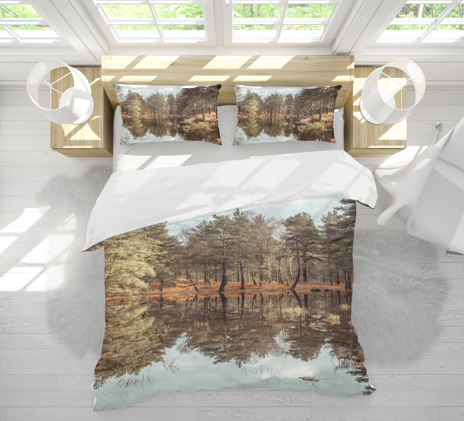 3D Tree Reflection 7238 Assaf Frank Bedding Bed Pillowcases Quilt Cover Duvet Cover