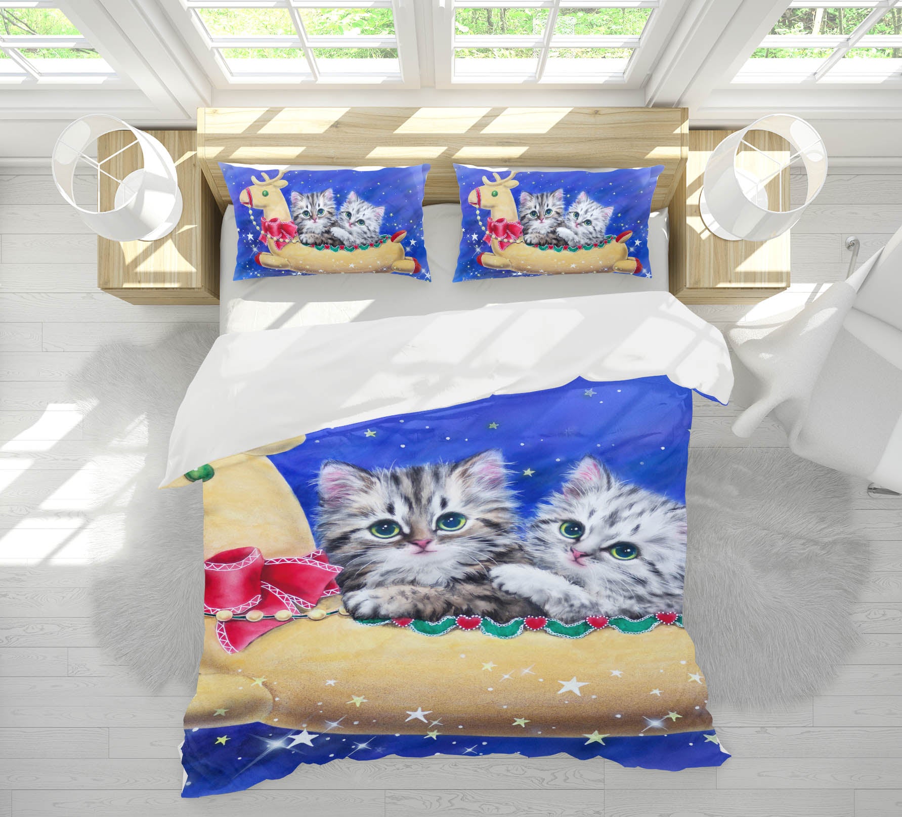 3D Trojan Cat 5956 Kayomi Harai Bedding Bed Pillowcases Quilt Cover Duvet Cover