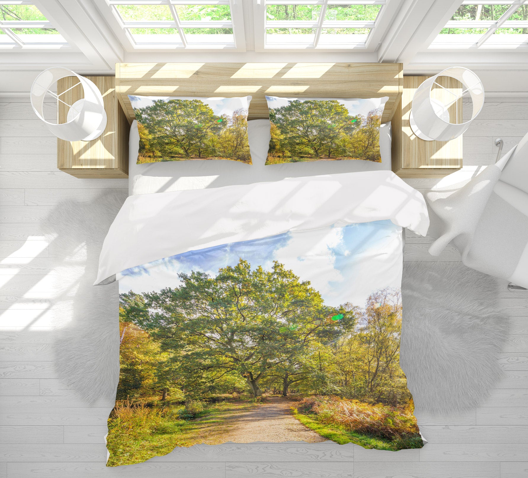 3D Trail Forest 1038 Assaf Frank Bedding Bed Pillowcases Quilt