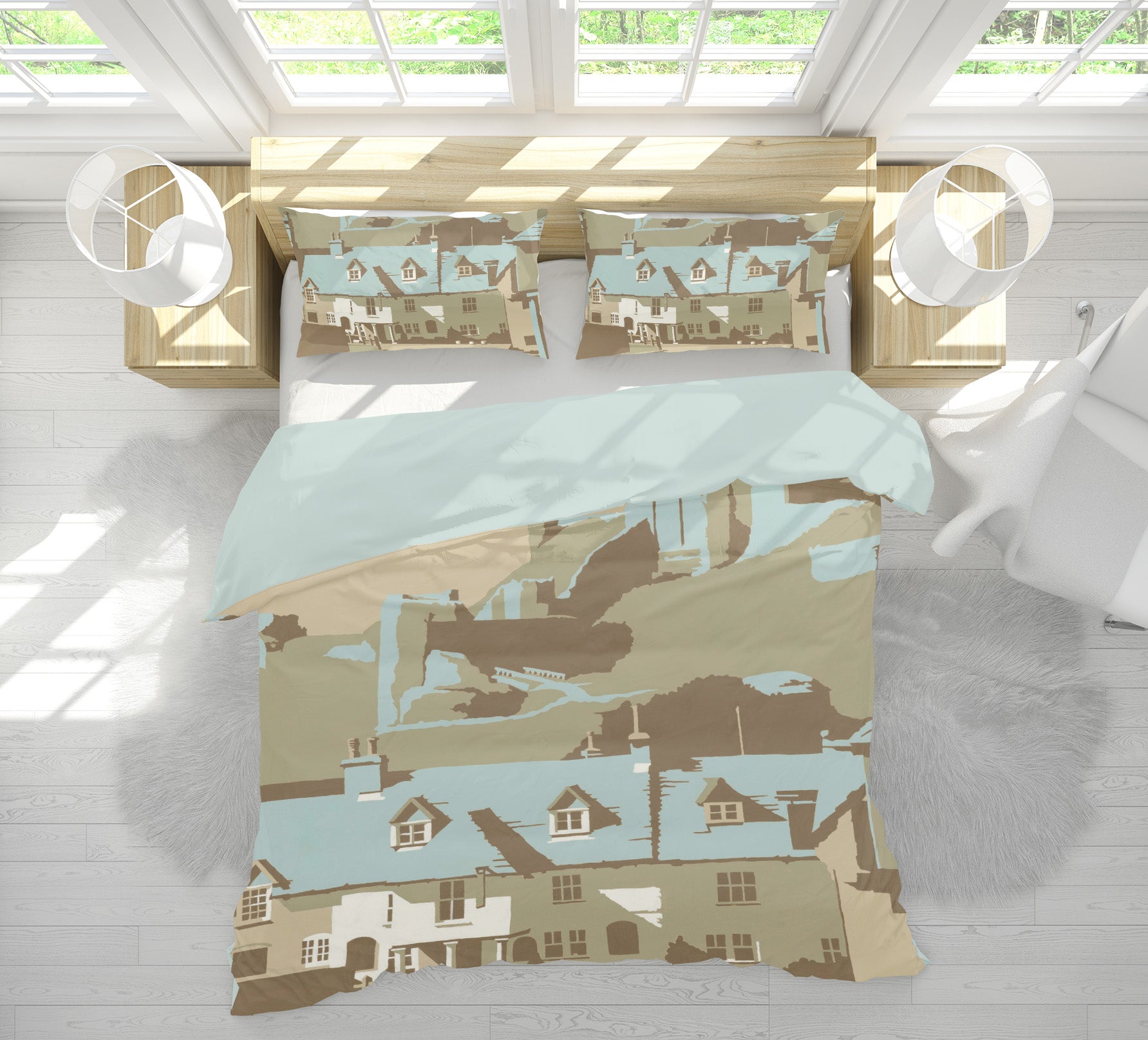 3D Corfe Castle 2015 Steve Read Bedding Bed Pillowcases Quilt
