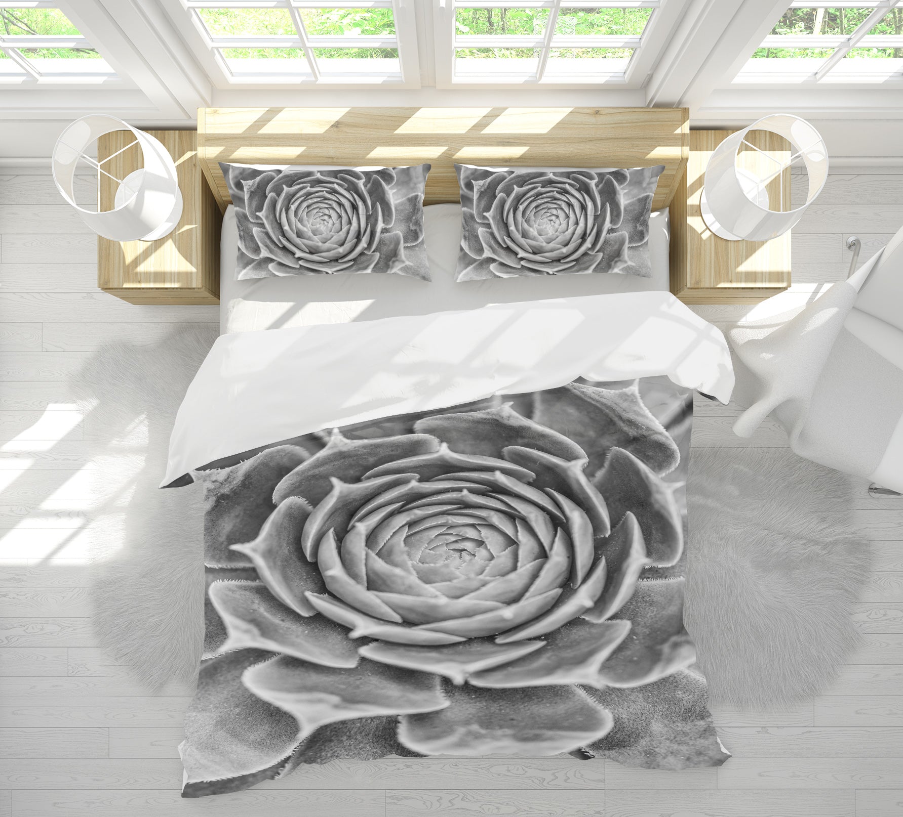 3D Succulent Flower 85147 Assaf Frank Bedding Bed Pillowcases Quilt