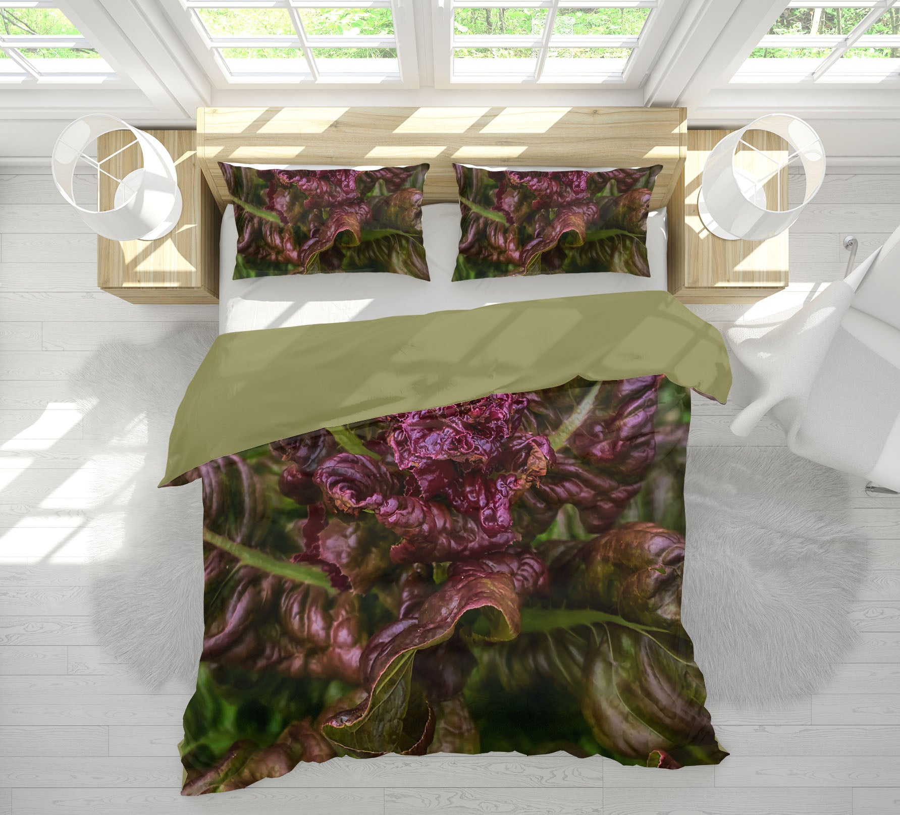 3D Purple Lettuce 1012 Jerry LoFaro bedding Bed Pillowcases Quilt