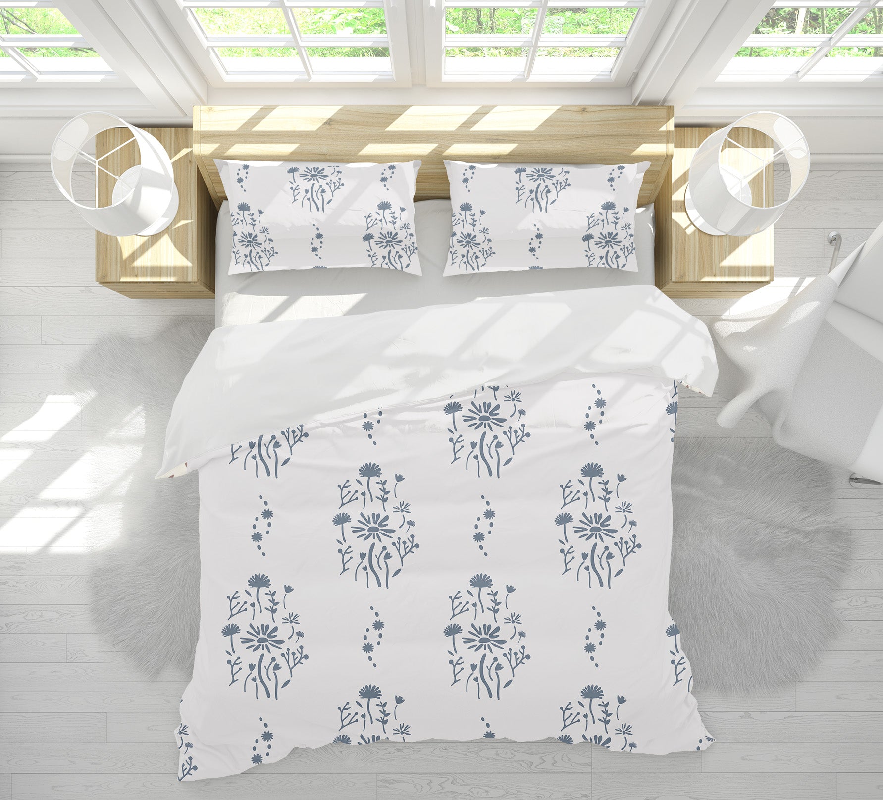 3D Flower Pattern 2101 Jillian Helvey Bedding Bed Pillowcases Quilt