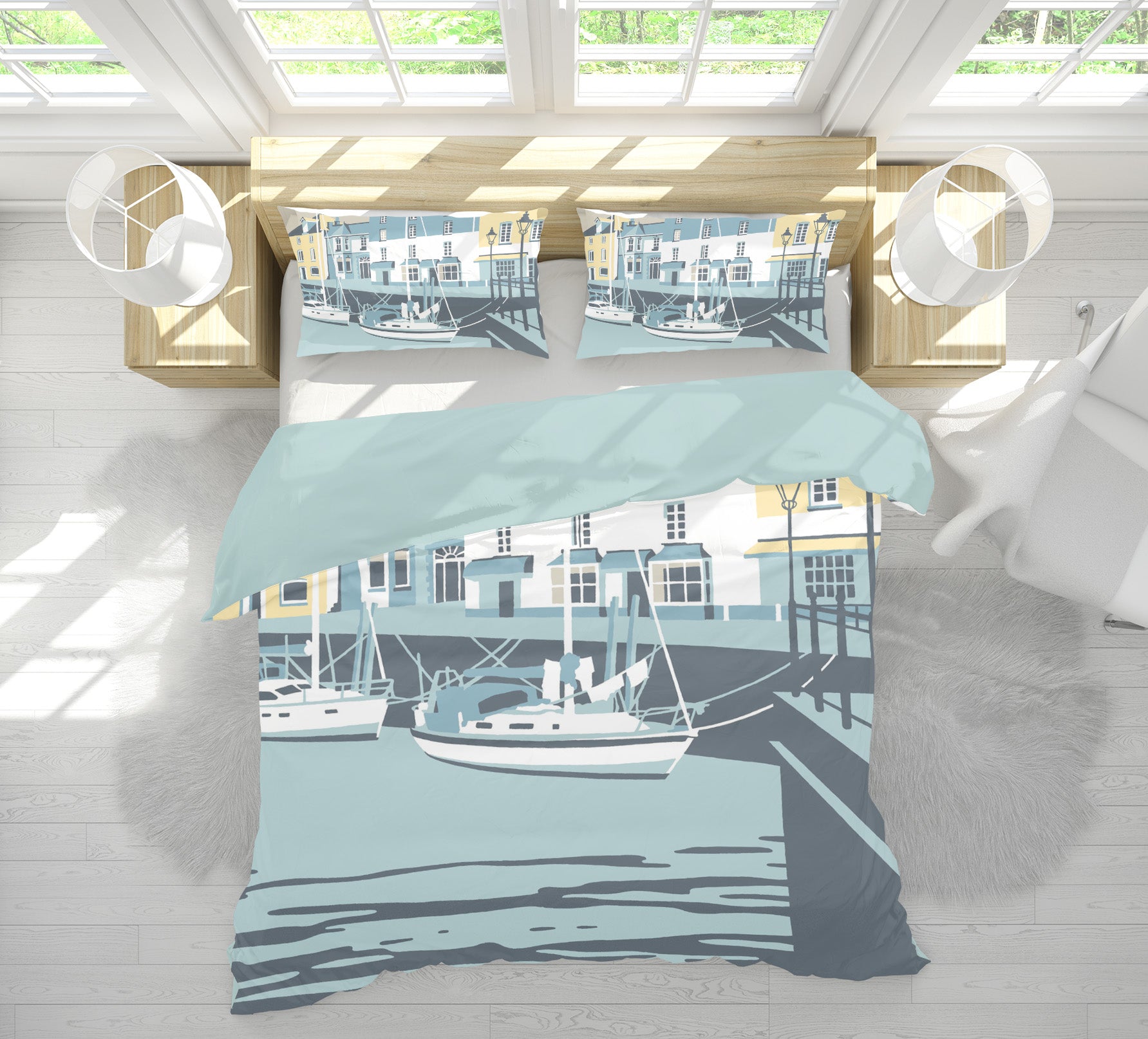 3D Padstow  2035 Steve Read Bedding Bed Pillowcases Quilt