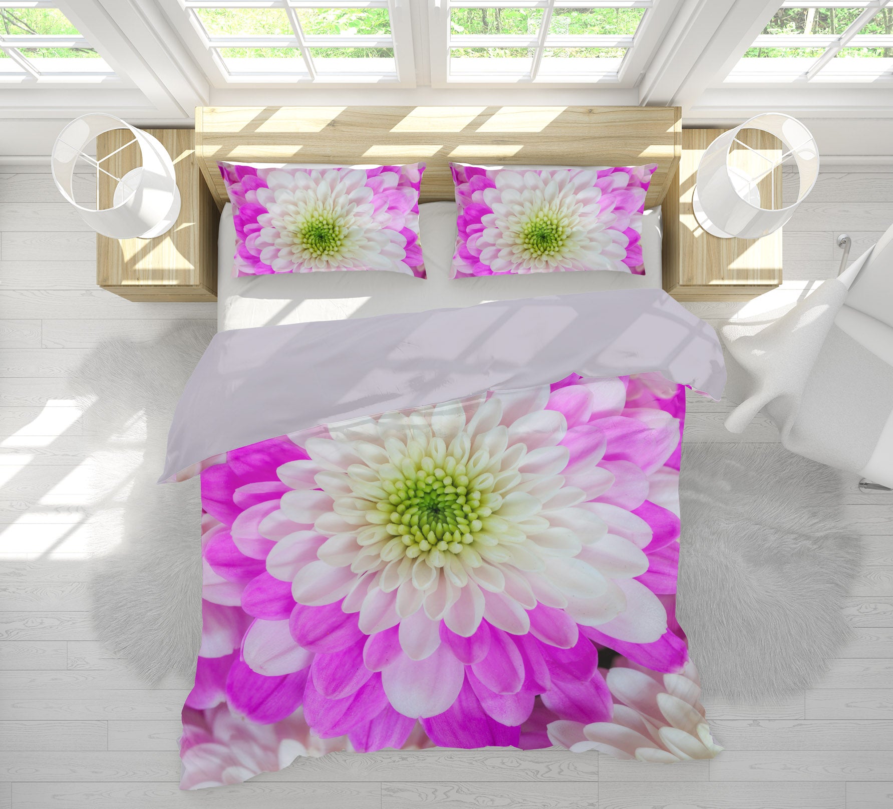 3D Red Chrysanthemum 1024 Assaf Frank Bedding Bed Pillowcases Quilt
