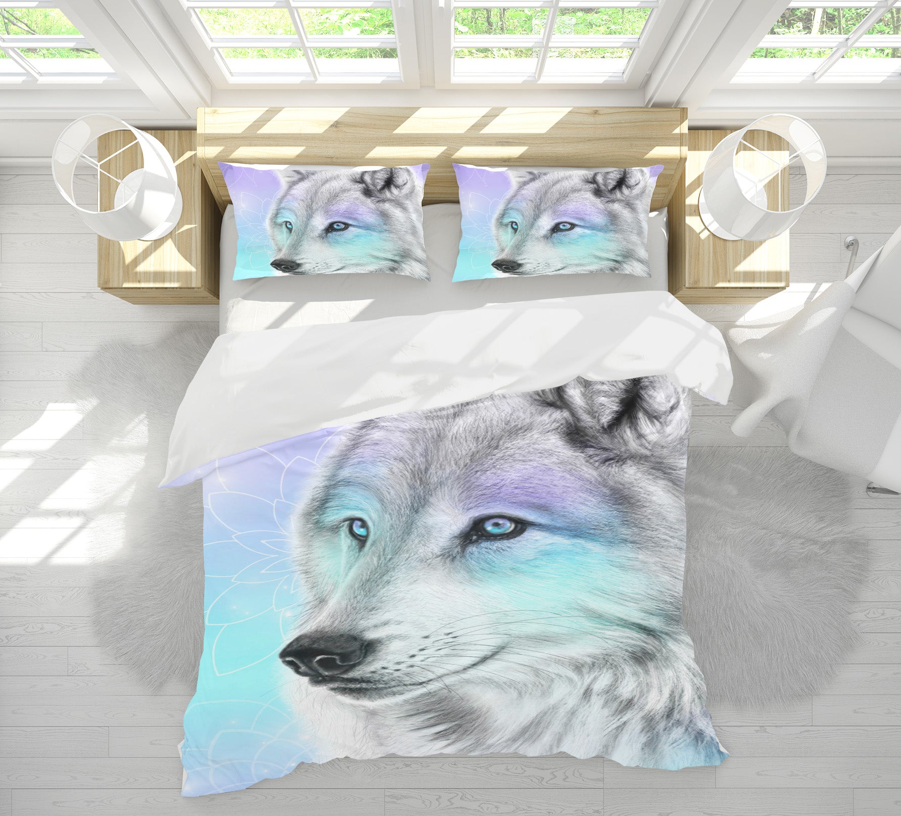 3D Gray Wolf 8587 Sheena Pike Bedding Bed Pillowcases Quilt Cover Duvet Cover