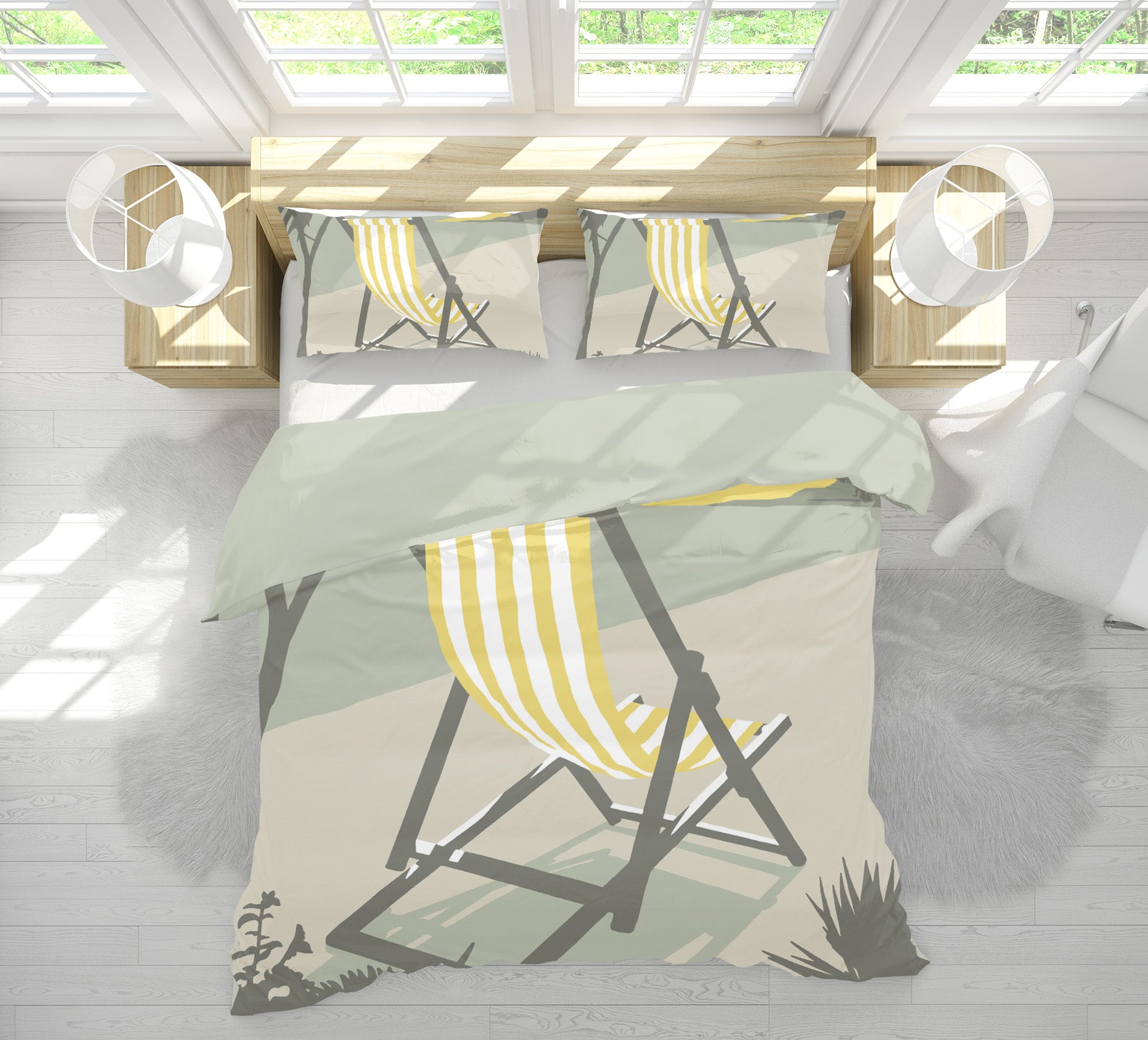 3D Marazion Deckchair 2027 Steve Read Bedding Bed Pillowcases Quilt