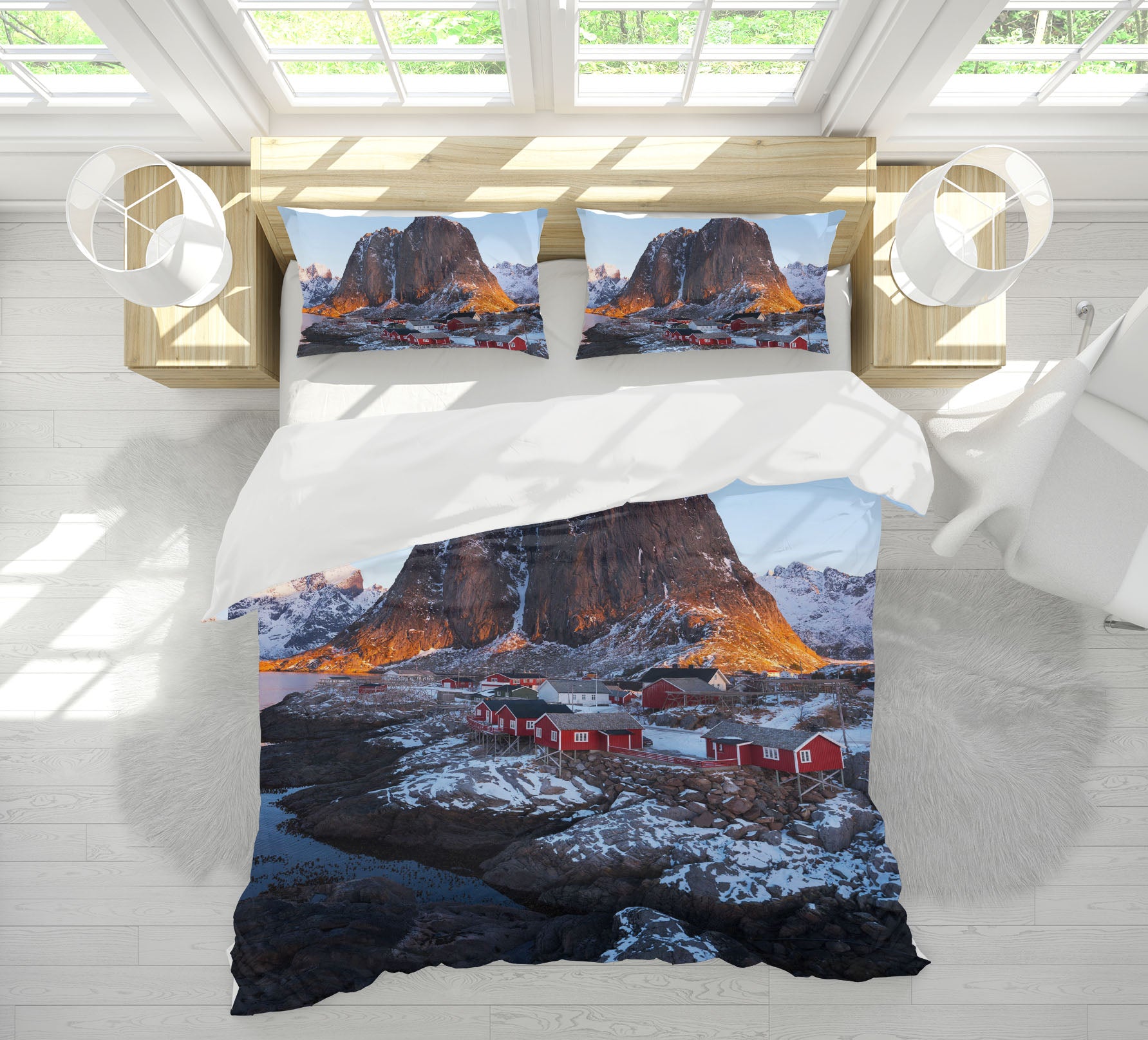 3D Snow Mountain 2145 Marco Carmassi Bedding Bed Pillowcases Quilt