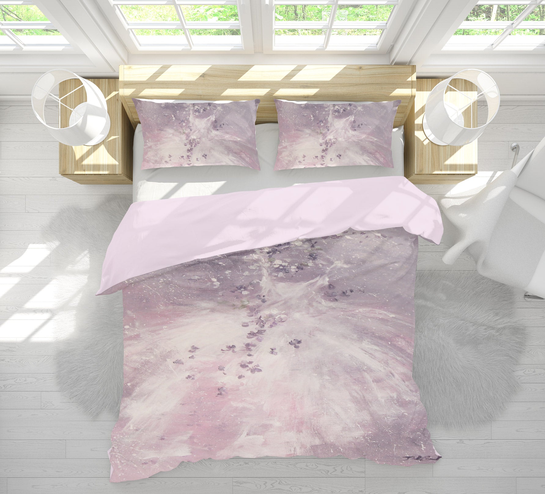 3D Light Pink Skirt 2108 Debi Coules Bedding Bed Pillowcases Quilt