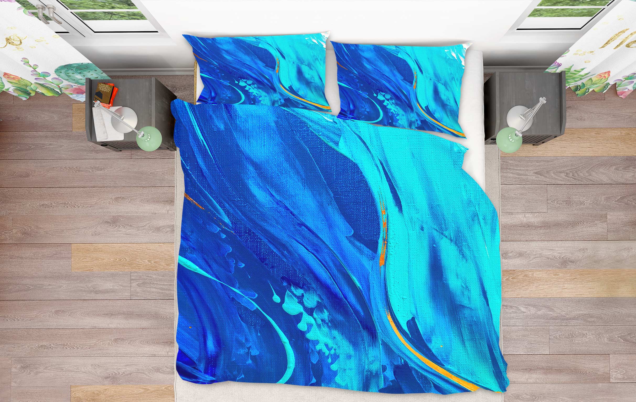 3D Blue Oil Painting 423 Skromova Marina Bedding Bed Pillowcases Quilt