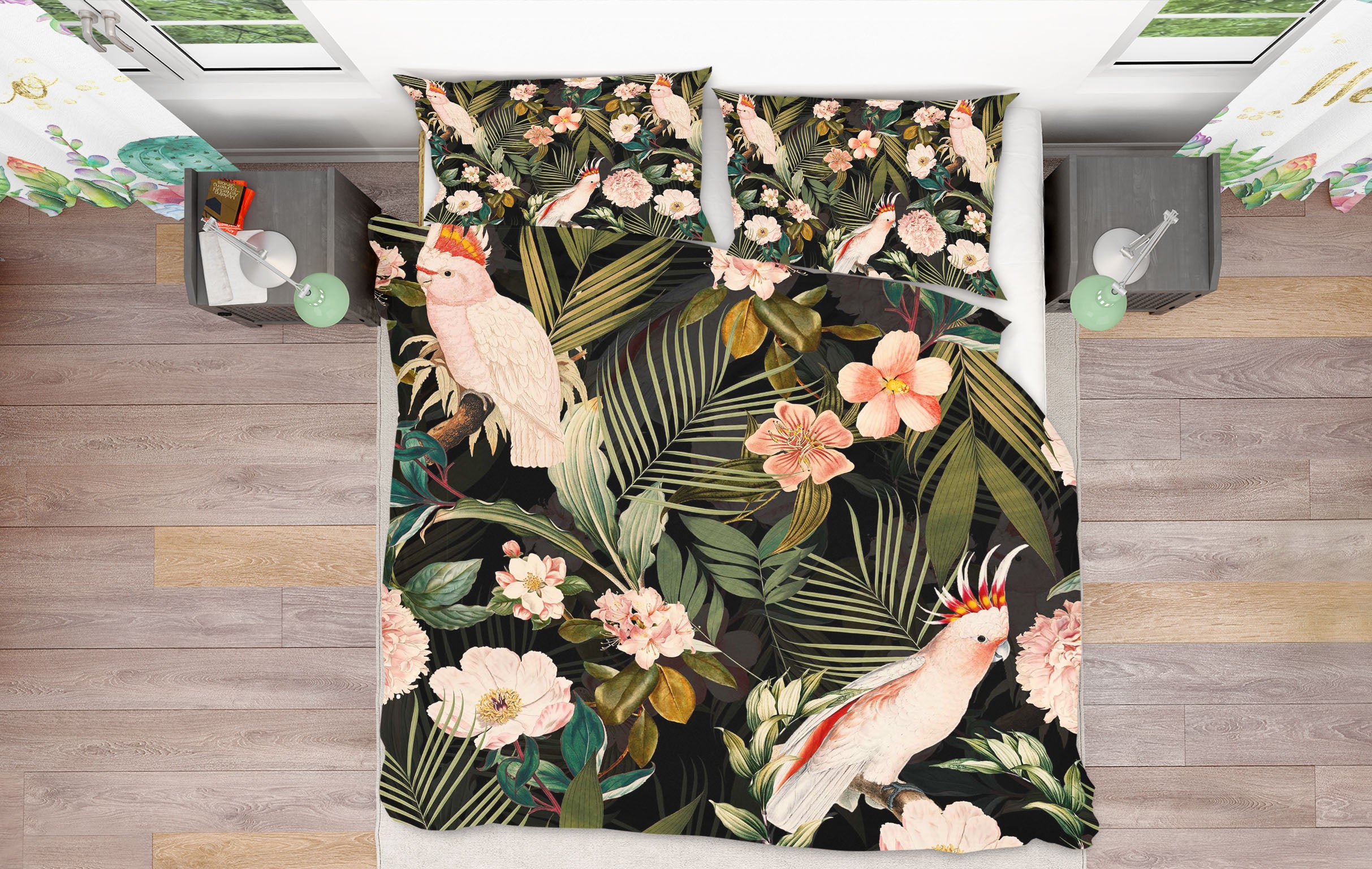 3D Parrot Flower Leaf 136 Uta Naumann Bedding Bed Pillowcases Quilt