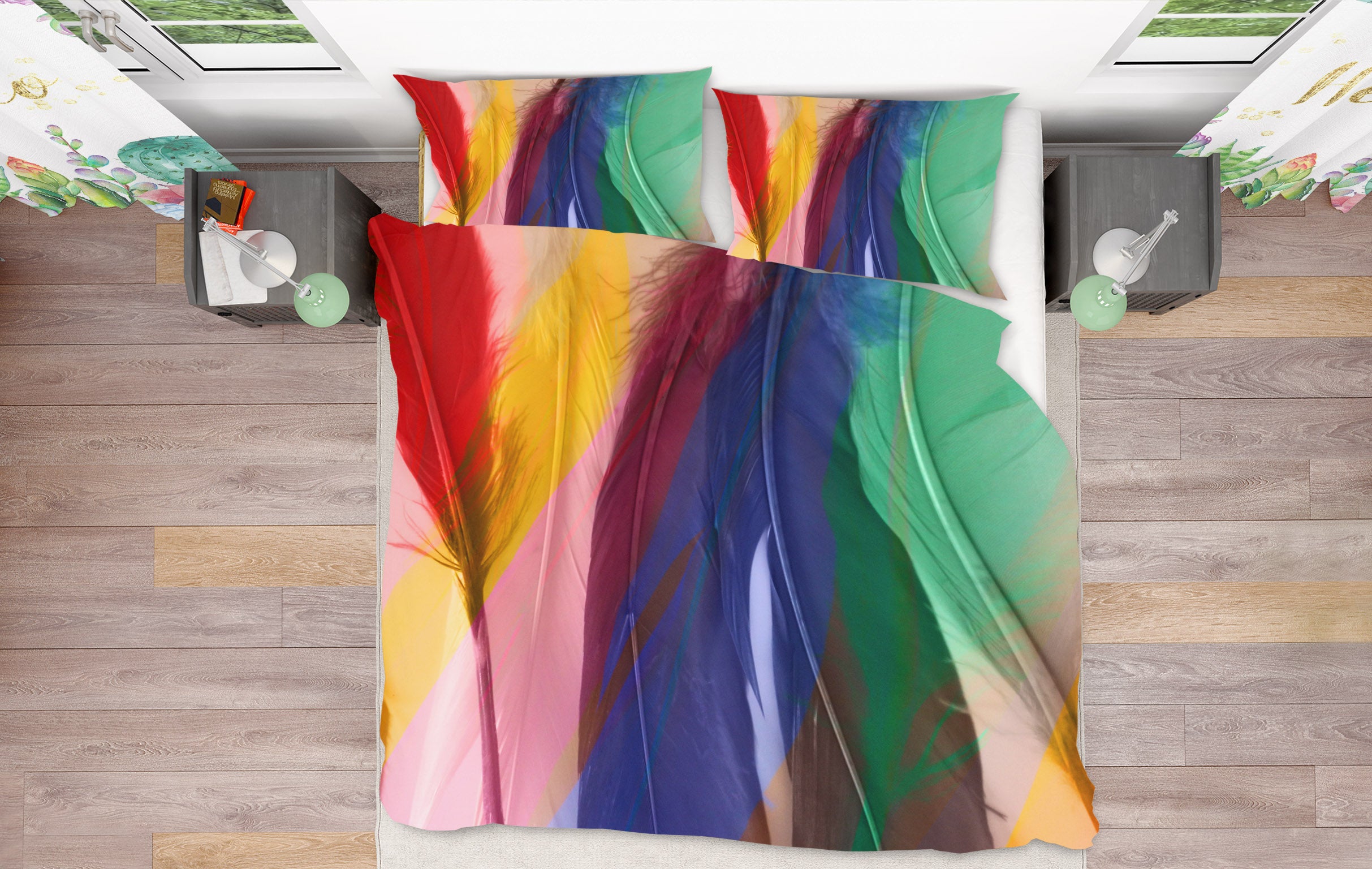3D Feather Color 70179 Shandra Smith Bedding Bed Pillowcases Quilt