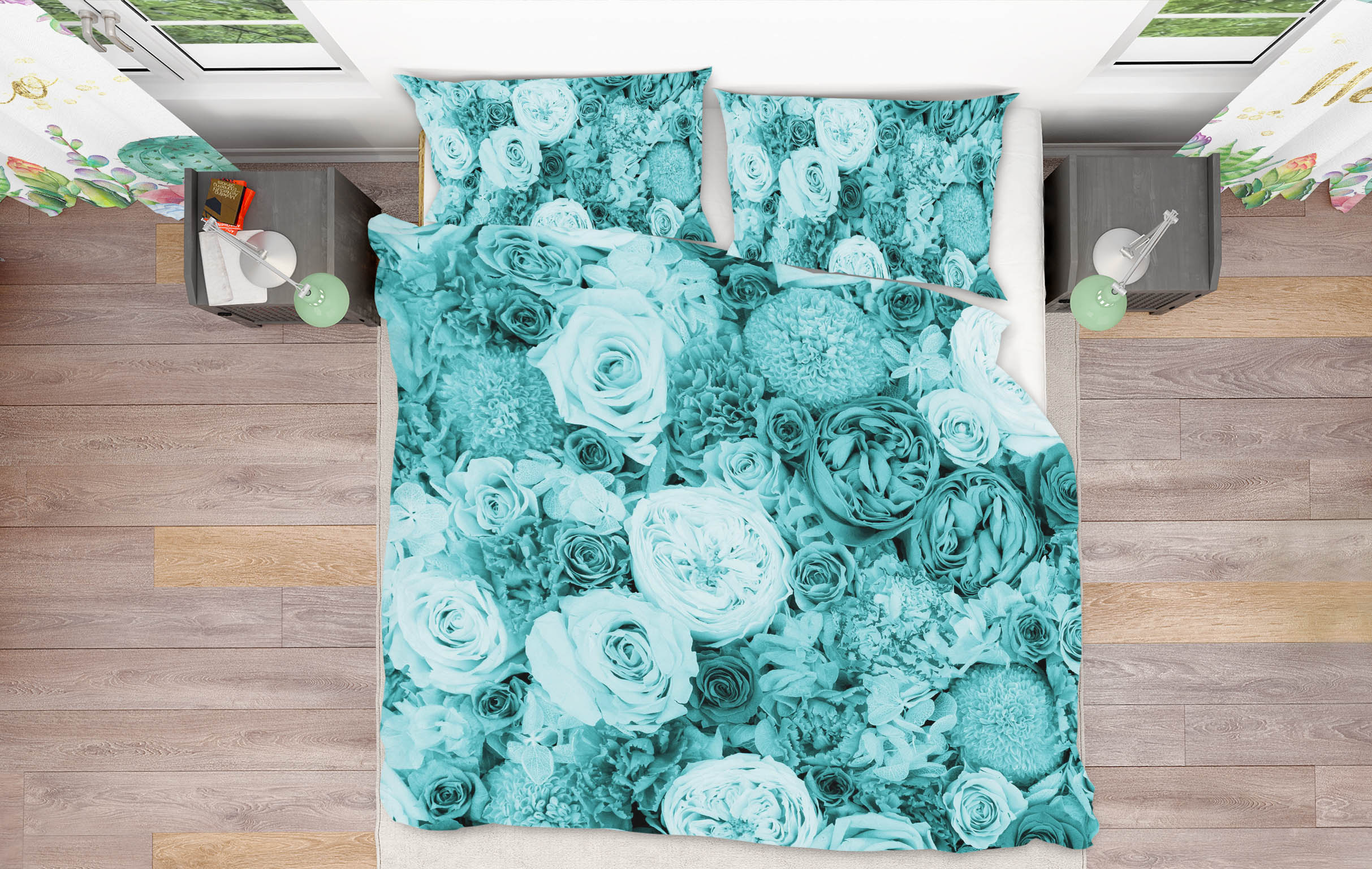 3D Rose Flower 2006 Noirblanc777 Bedding Bed Pillowcases Quilt