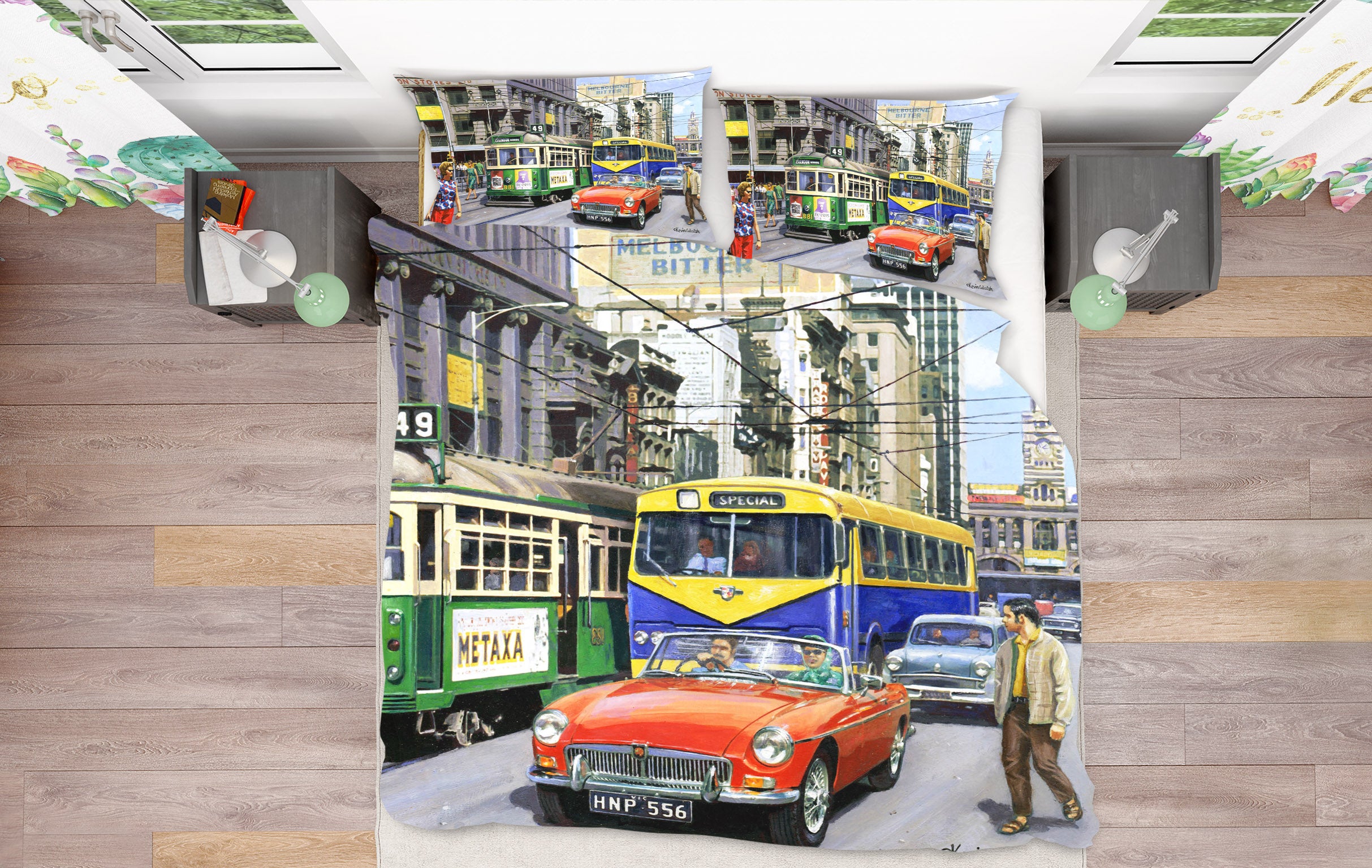 3D Bus Car Street 12536 Kevin Walsh Bedding Bed Pillowcases Quilt