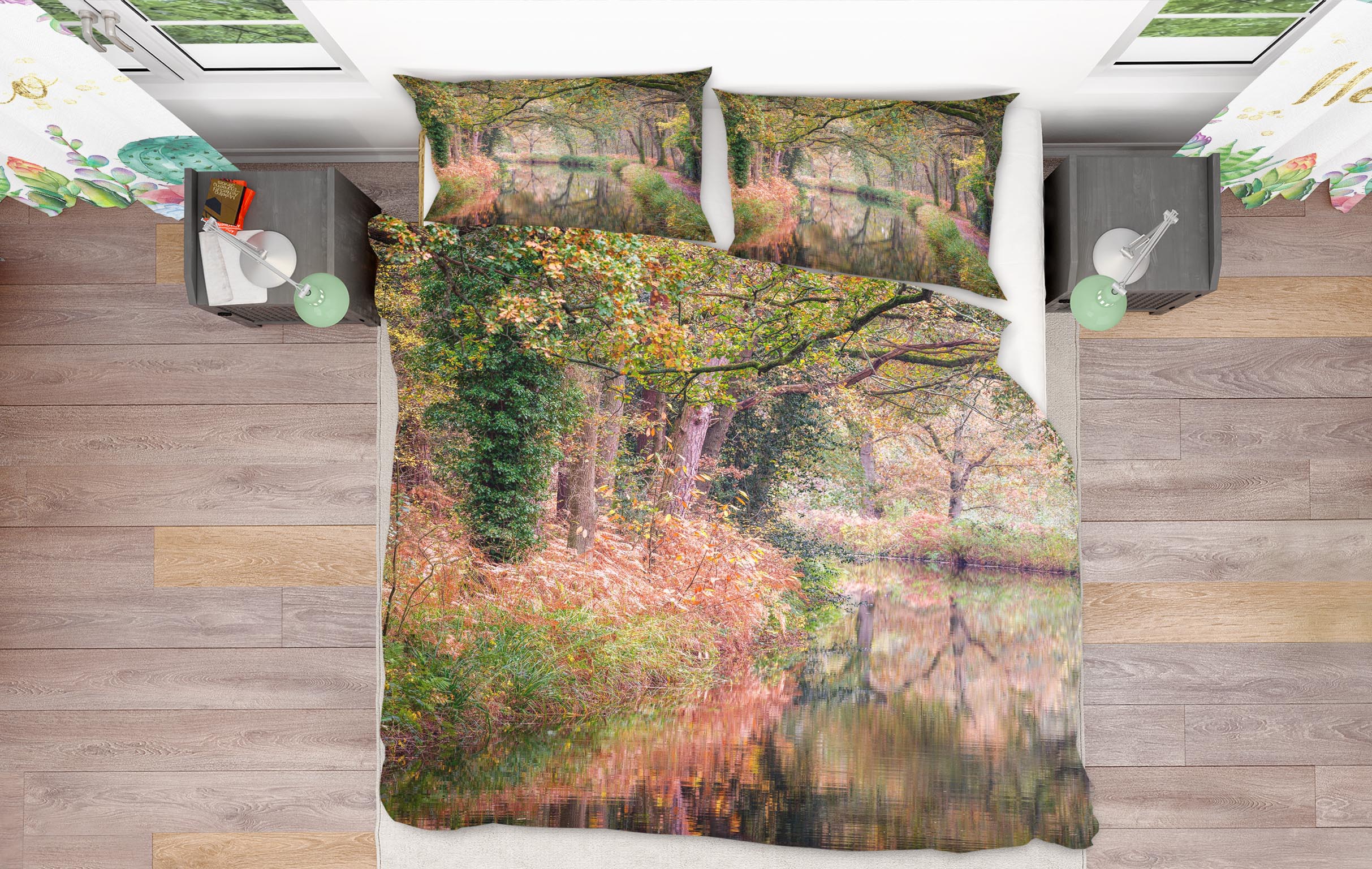 3D Green Leaves 7157 Assaf Frank Bedding Bed Pillowcases Quilt Cover Duvet Cover