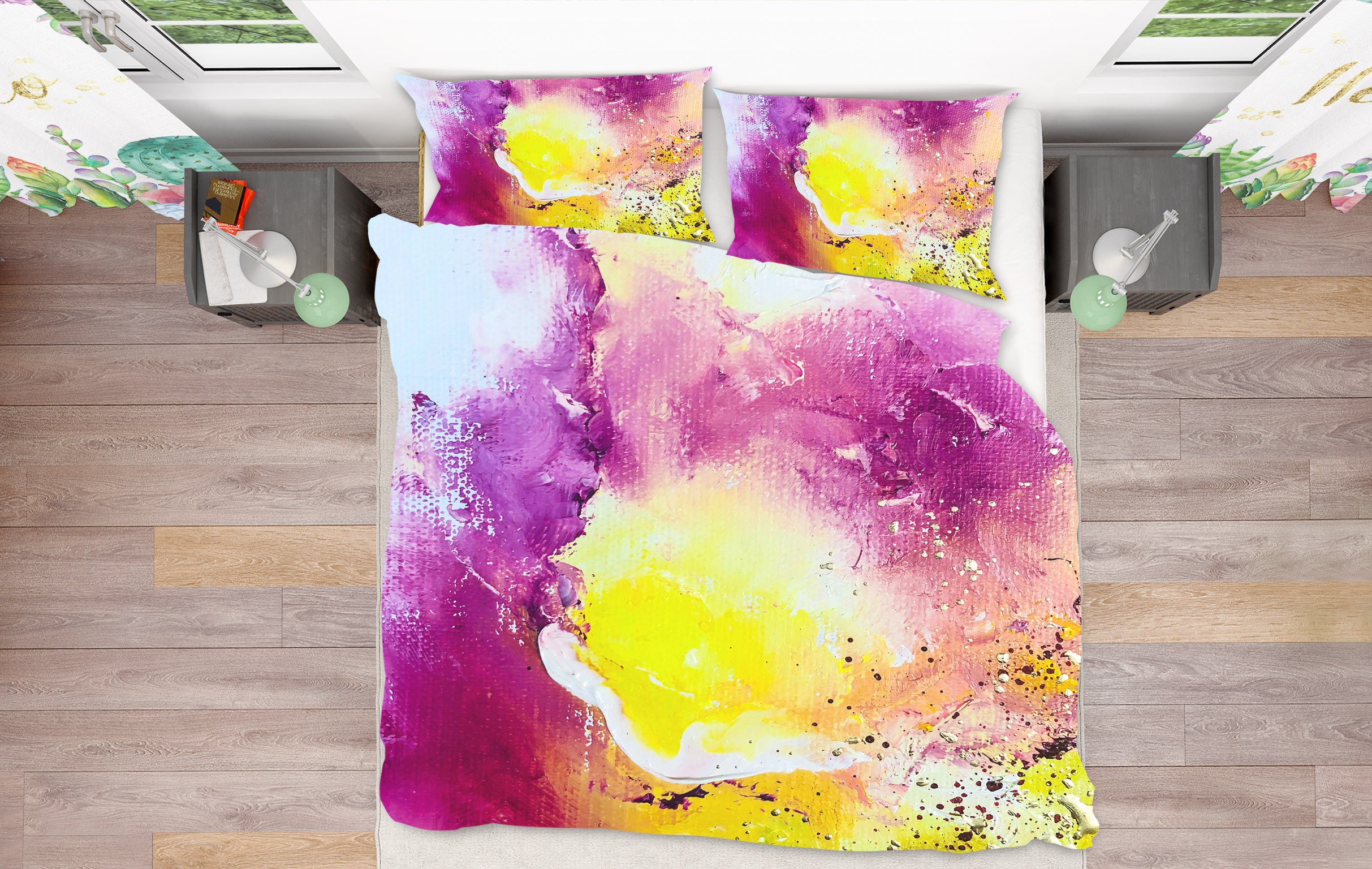 3D Purple Watercolor 629 Skromova Marina Bedding Bed Pillowcases Quilt