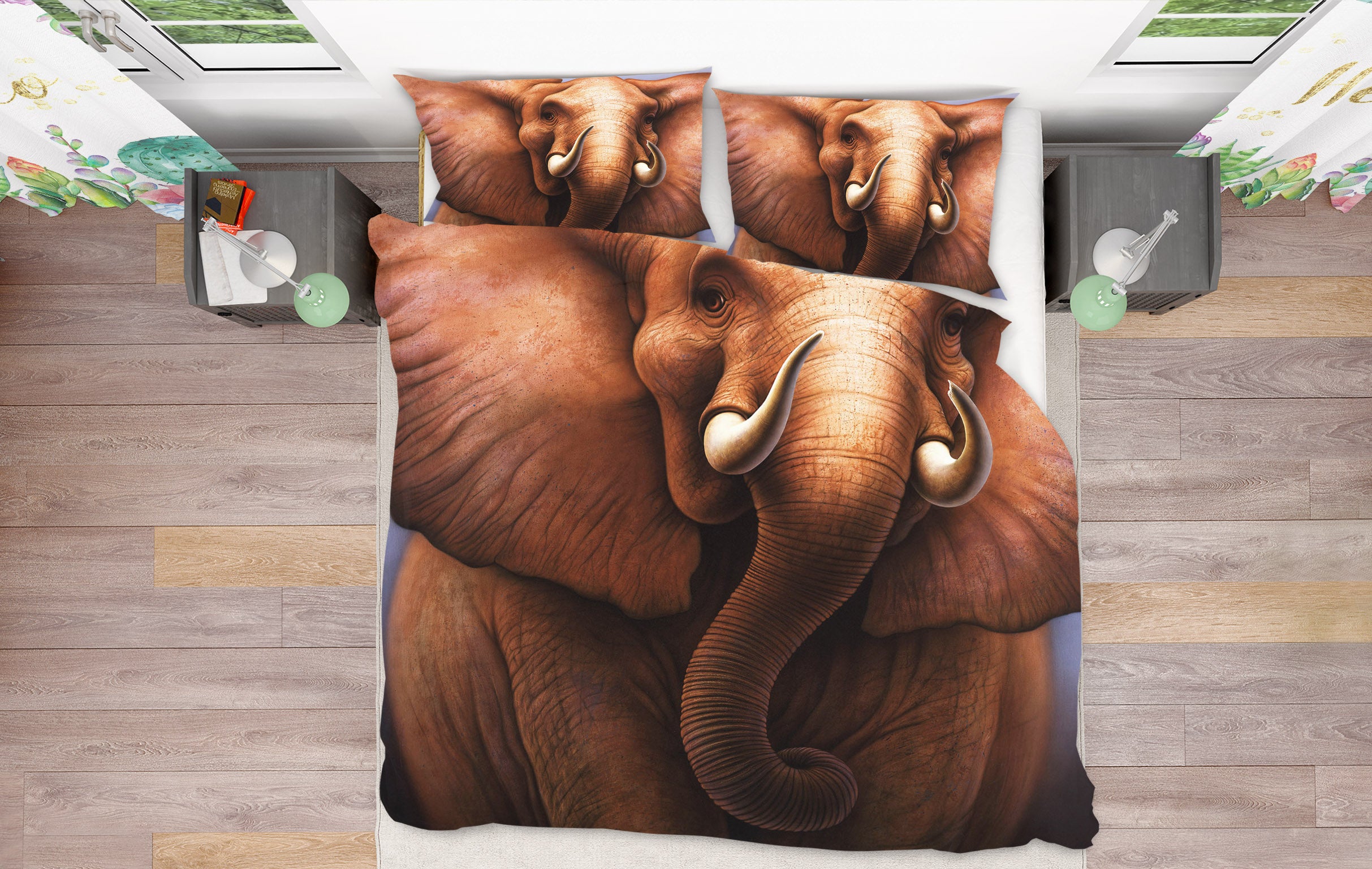 3D Elephant 2118 Jerry LoFaro bedding Bed Pillowcases Quilt