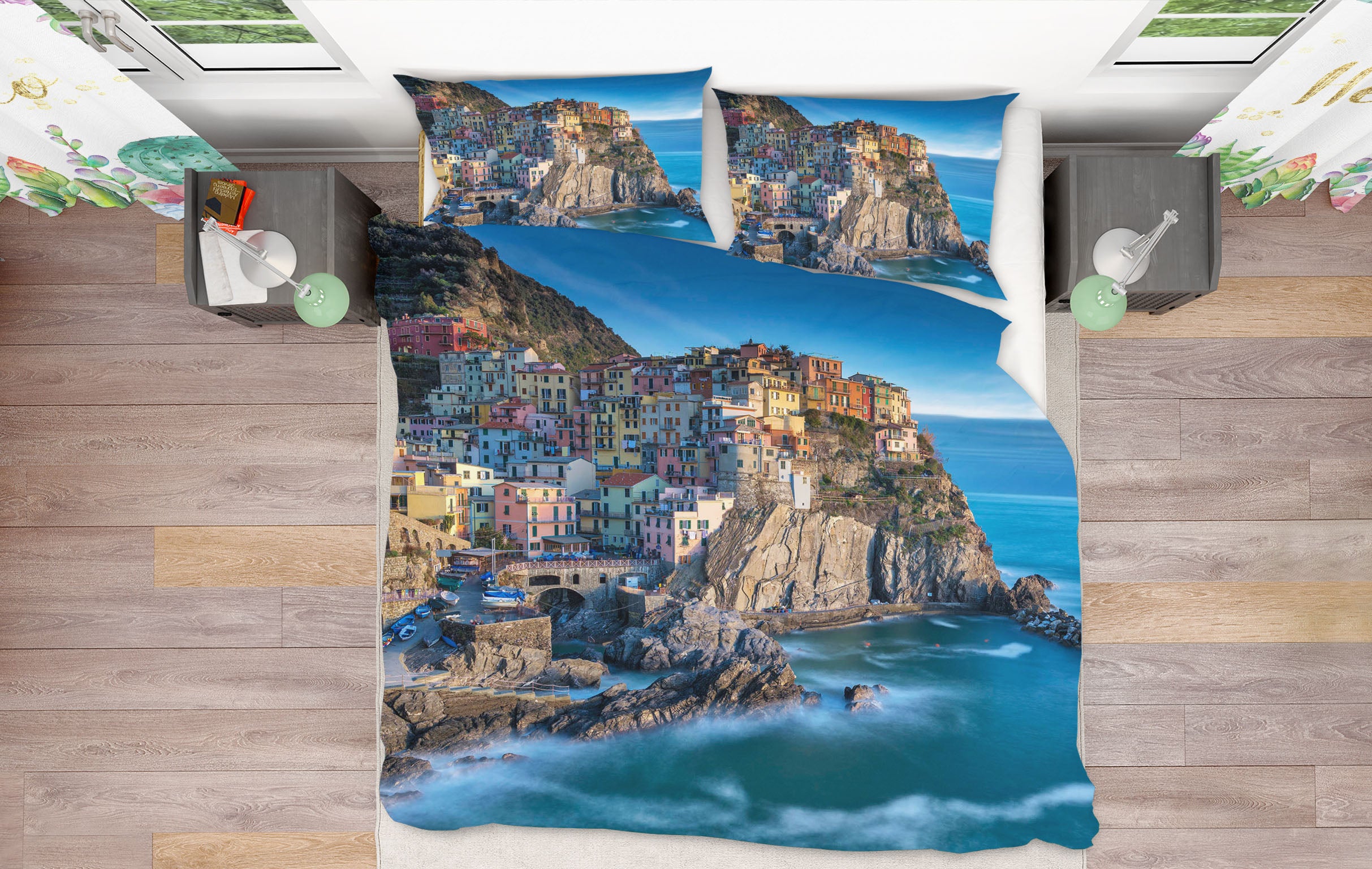 3D Seaside City 2104 Marco Carmassi Bedding Bed Pillowcases Quilt