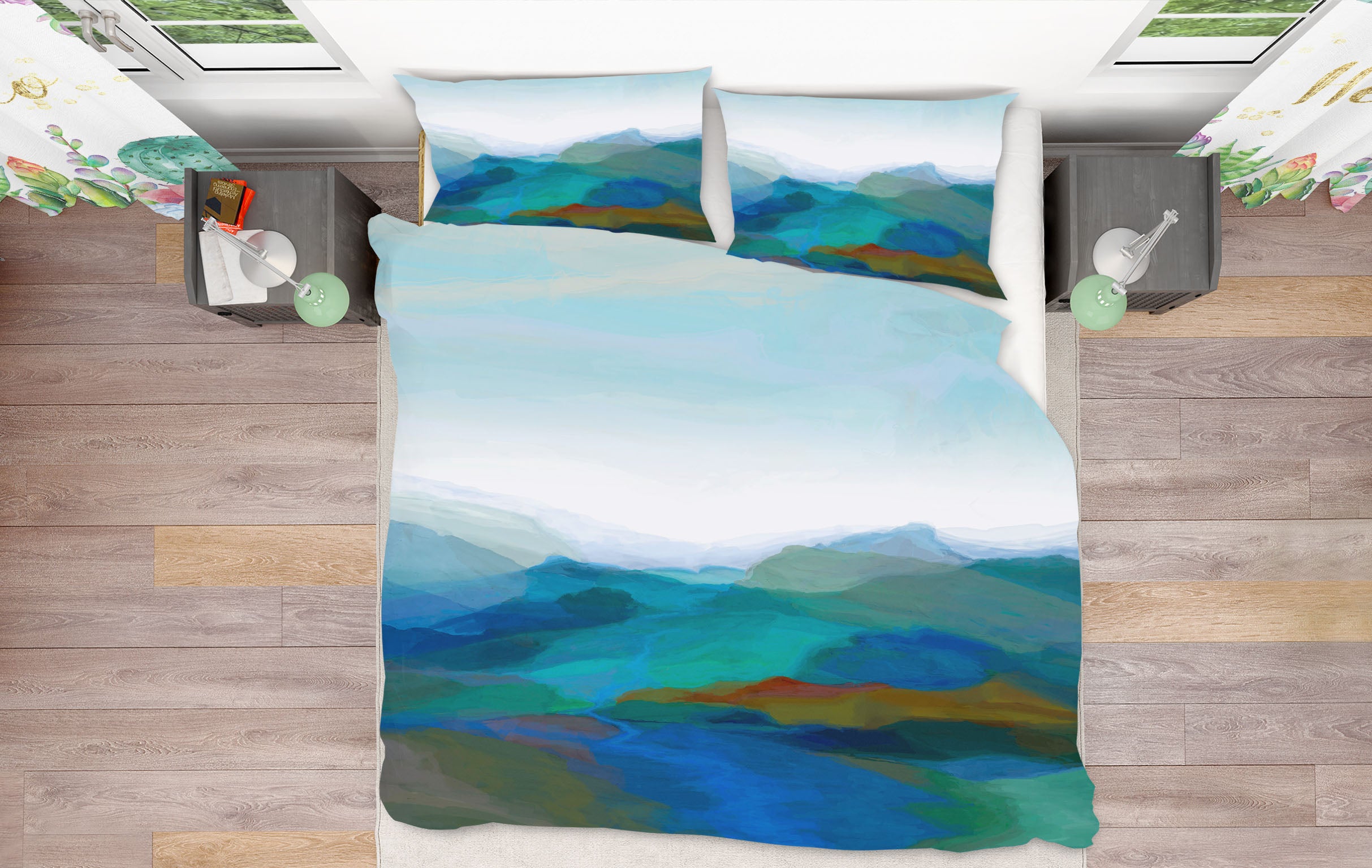3D Dark Green Peak 2120 Michael Tienhaara Bedding Bed Pillowcases Quilt