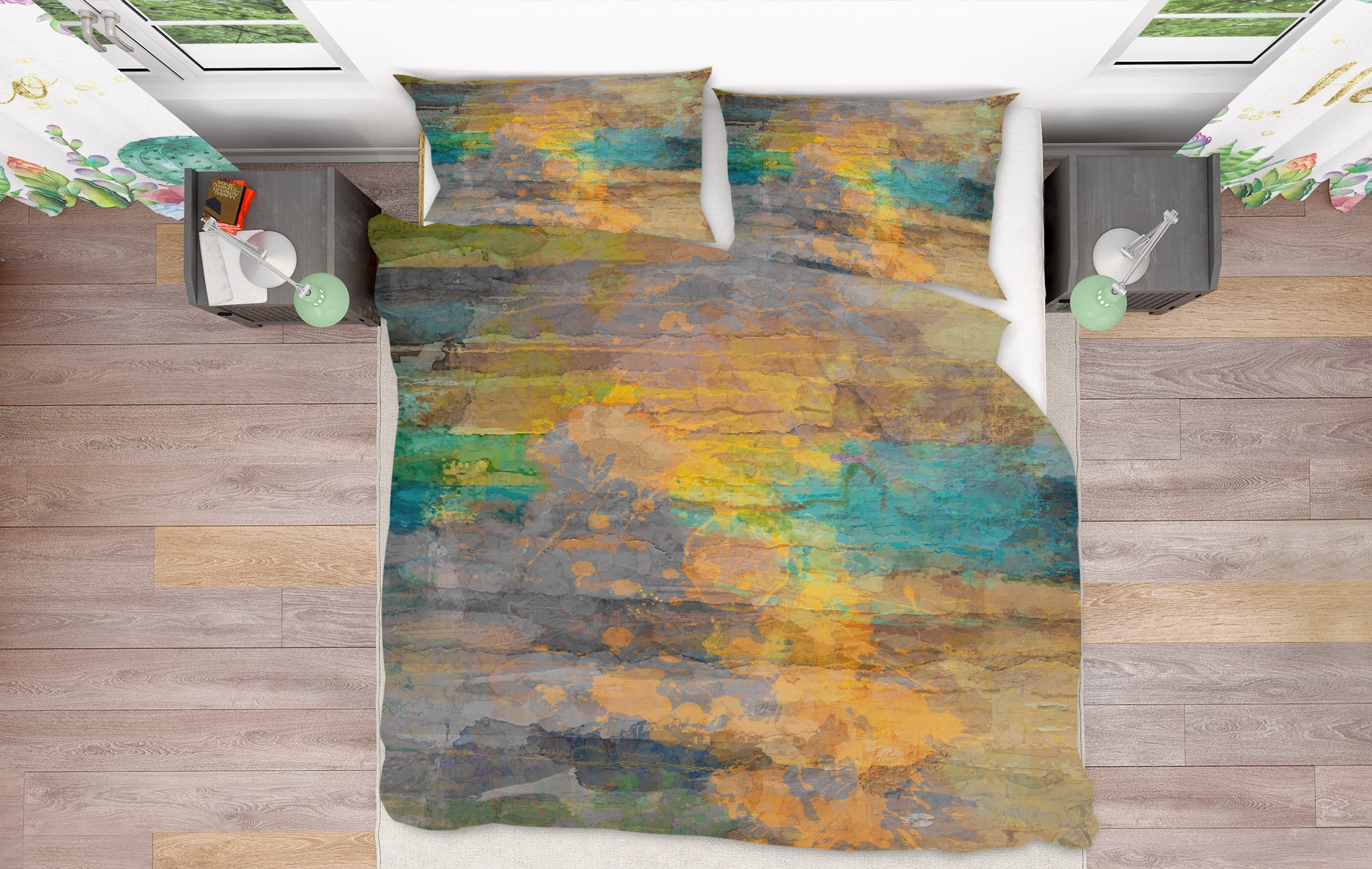 3D Yellow Painting 1029 Michael Tienhaara Bedding Bed Pillowcases Quilt