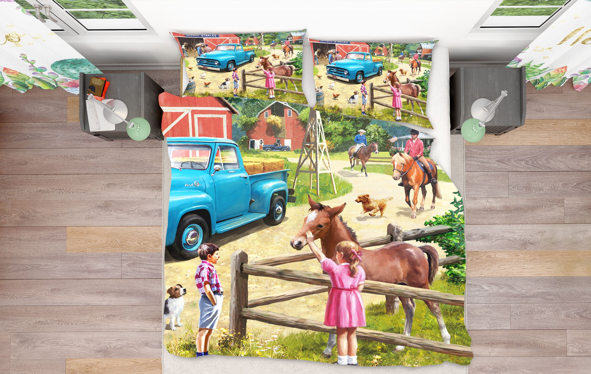 3D Horse Car 12522 Kevin Walsh Bedding Bed Pillowcases Quilt
