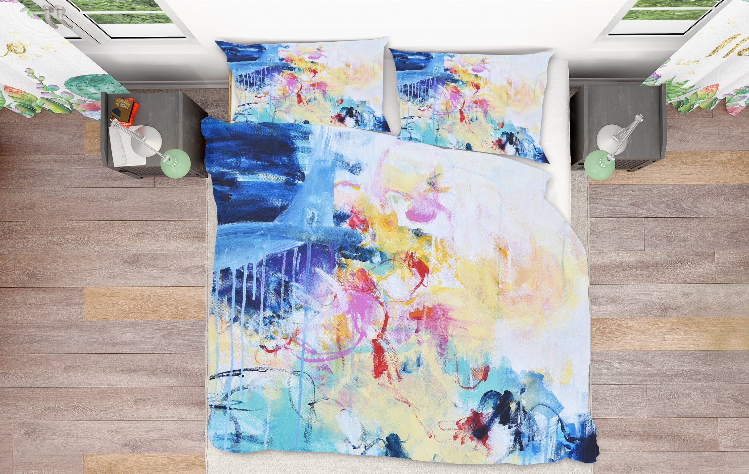 3D Doodle Watercolor 1120 Misako Chida Bedding Bed Pillowcases Quilt