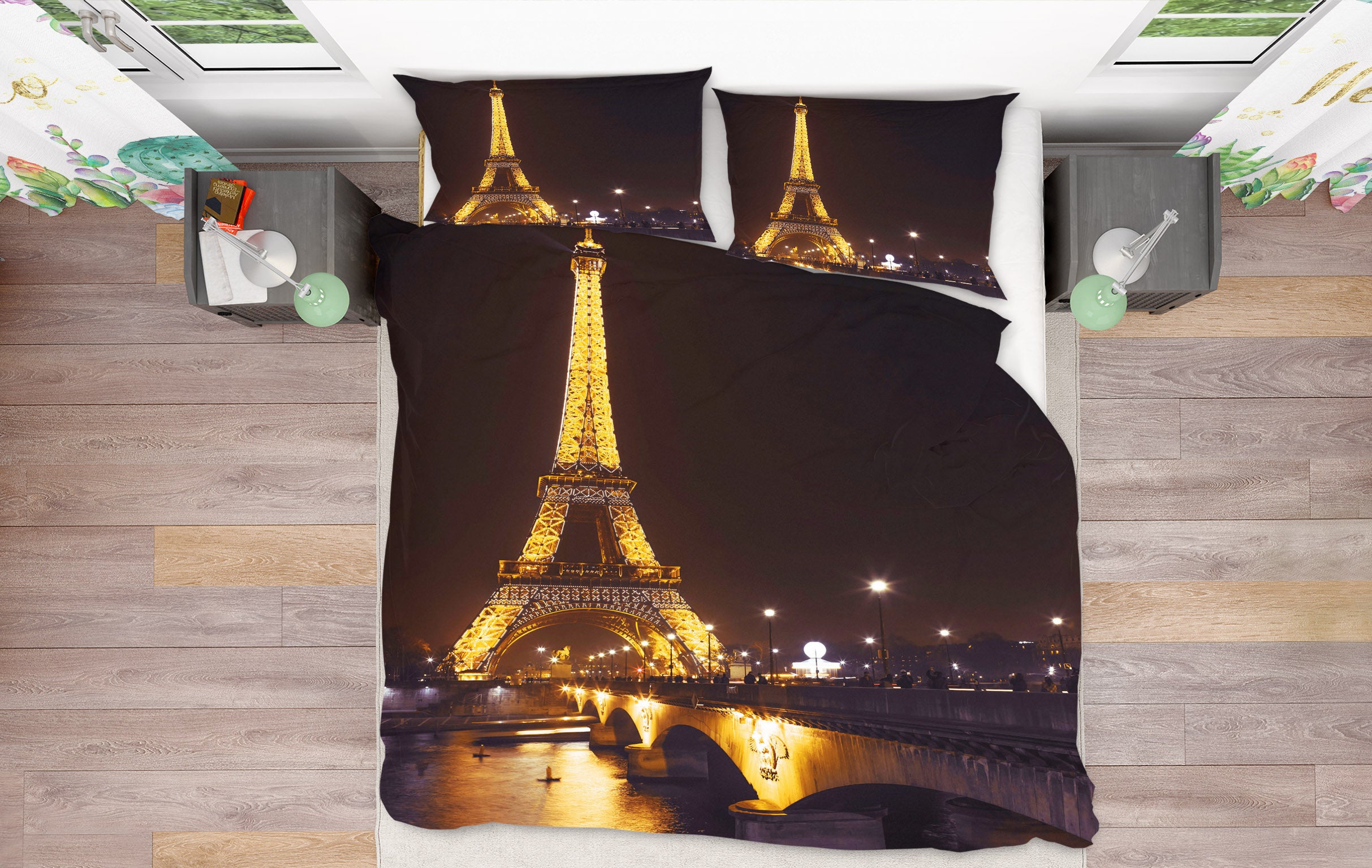 3D Eiffel Tower 2003 Assaf Frank Bedding Bed Pillowcases Quilt