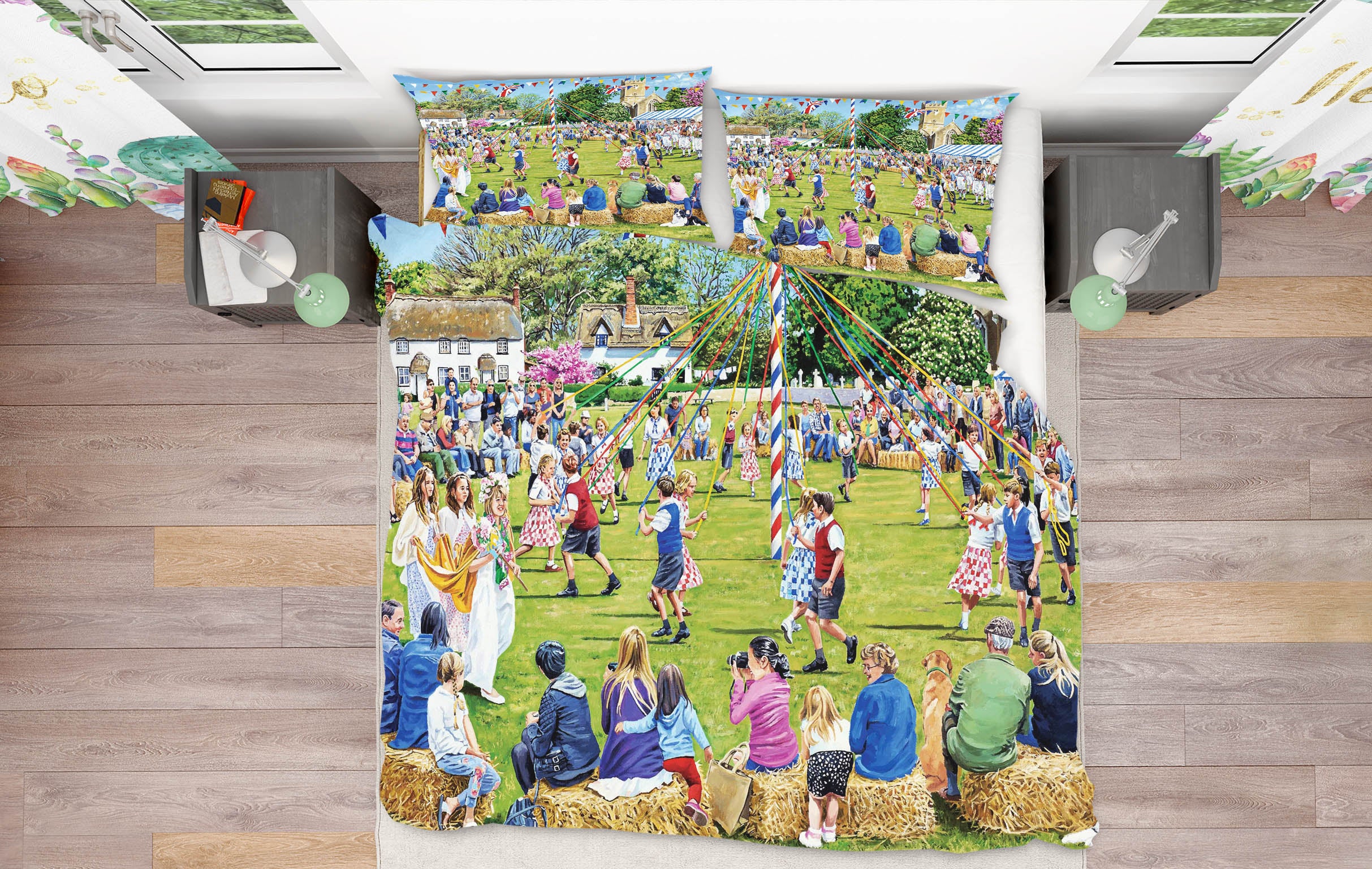 3D May Day Celebrations 2039 Trevor Mitchell bedding Bed Pillowcases Quilt