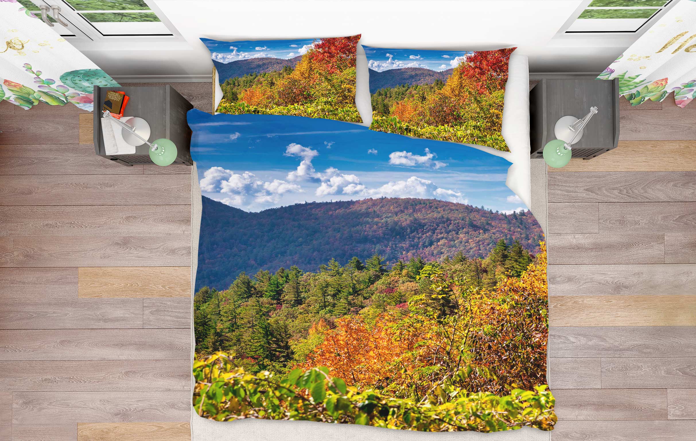 3D Mountain Forest 8569 Beth Sheridan Bedding Bed Pillowcases Quilt