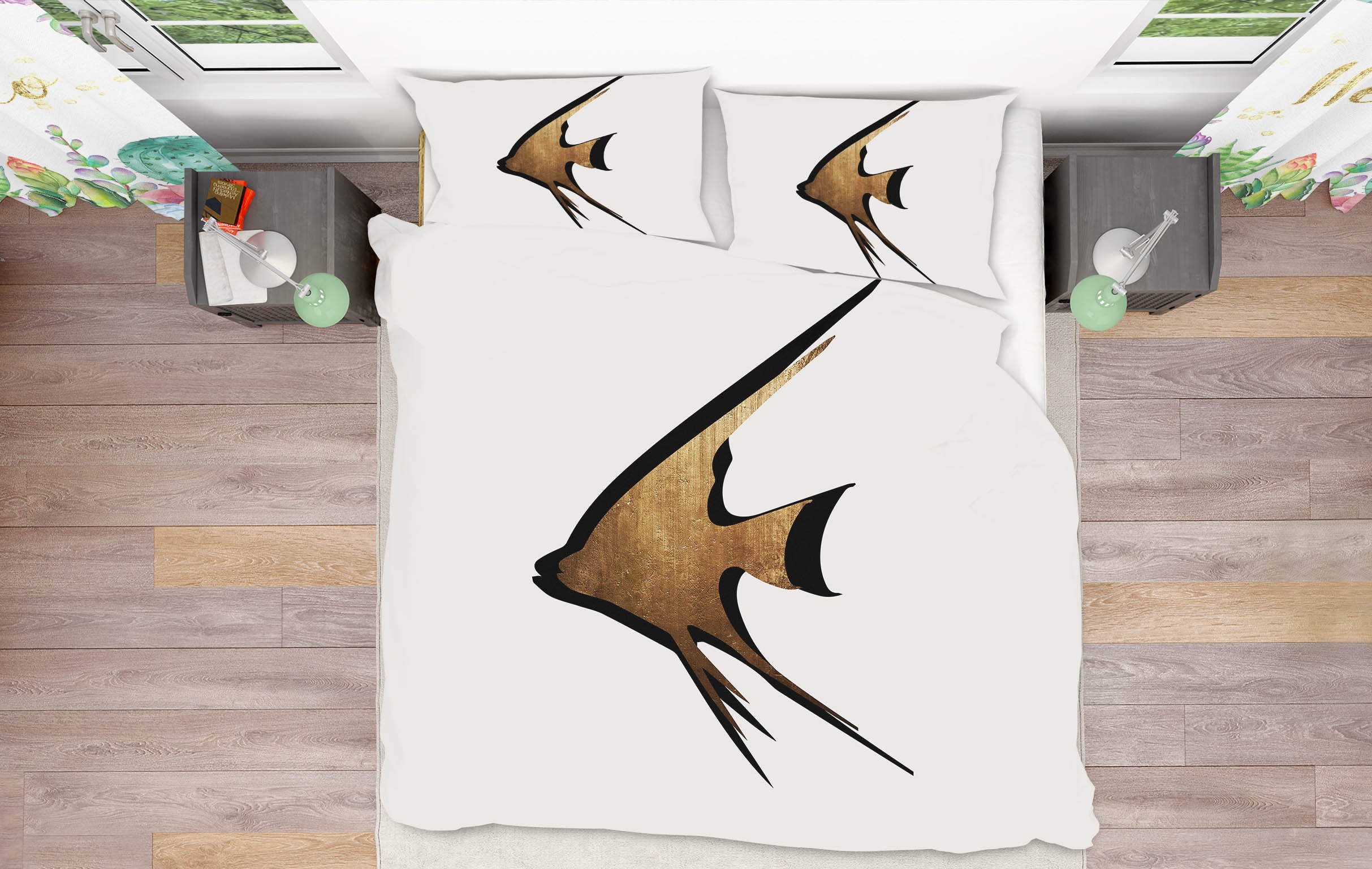 3D Gold Fish 148 Boris Draschoff Bedding Bed Pillowcases Quilt