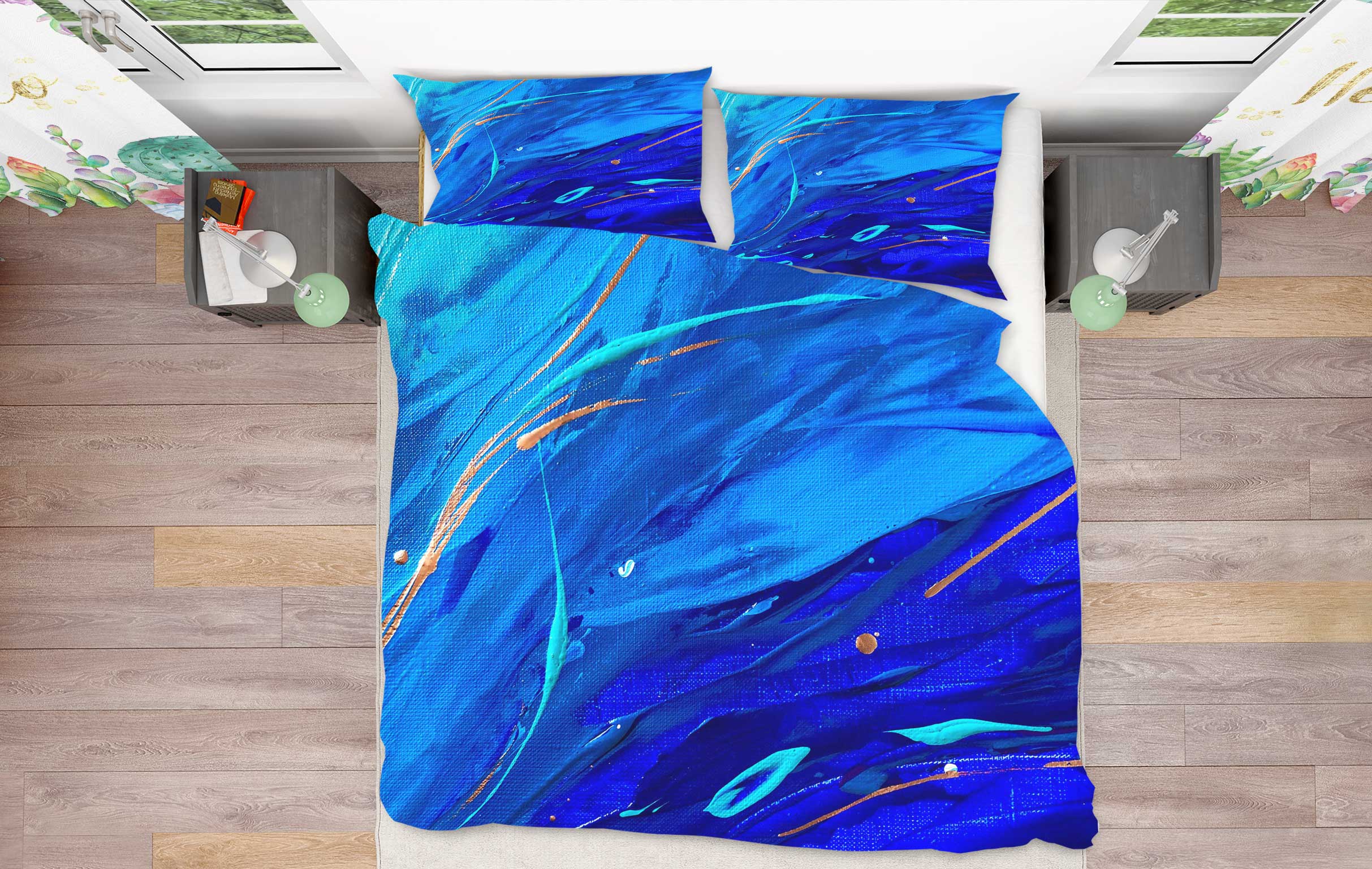 3D Navy Blue 439 Skromova Marina Bedding Bed Pillowcases Quilt