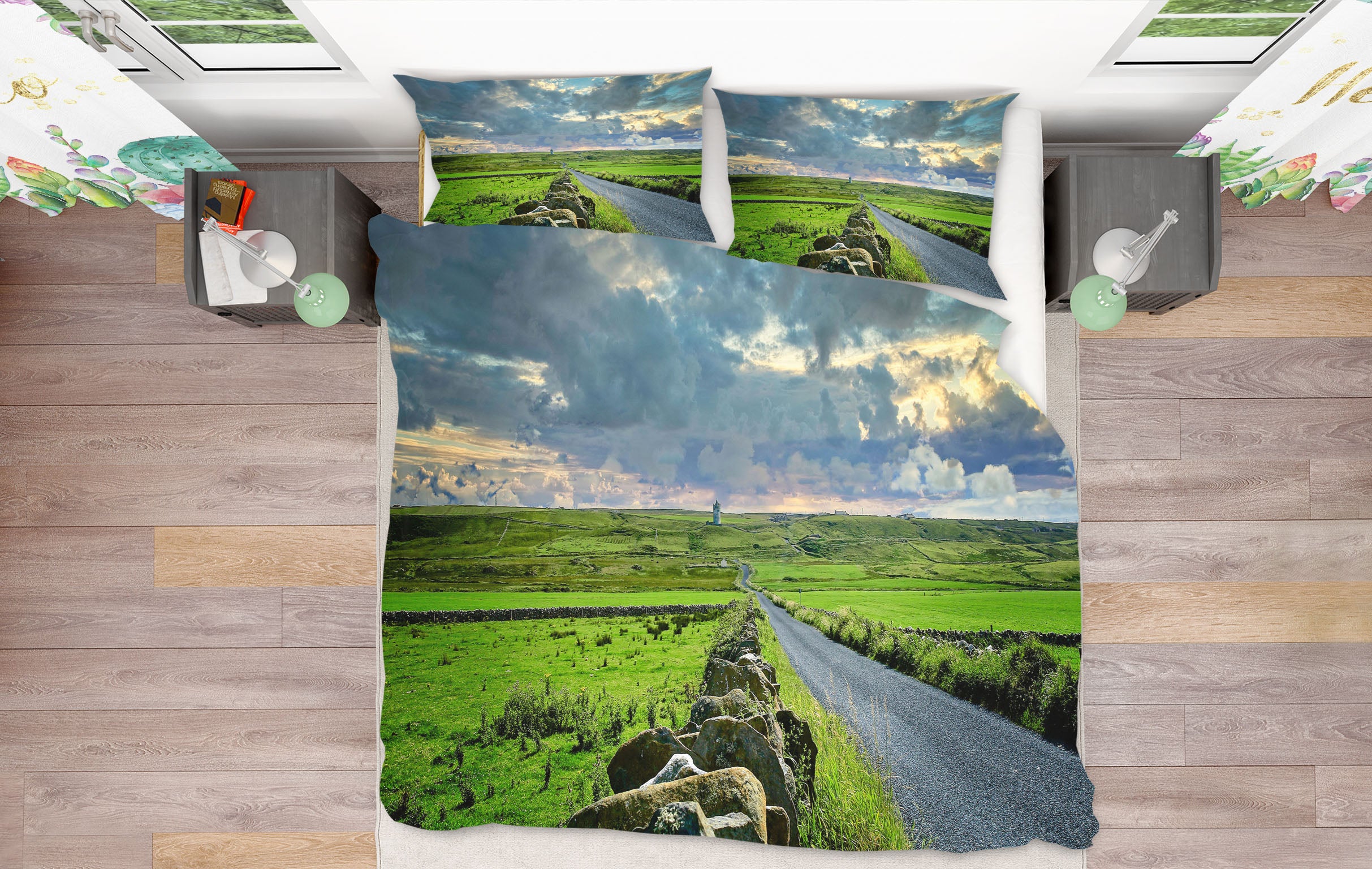 3D Highway Lawn 8674 Kathy Barefield Bedding Bed Pillowcases Quilt
