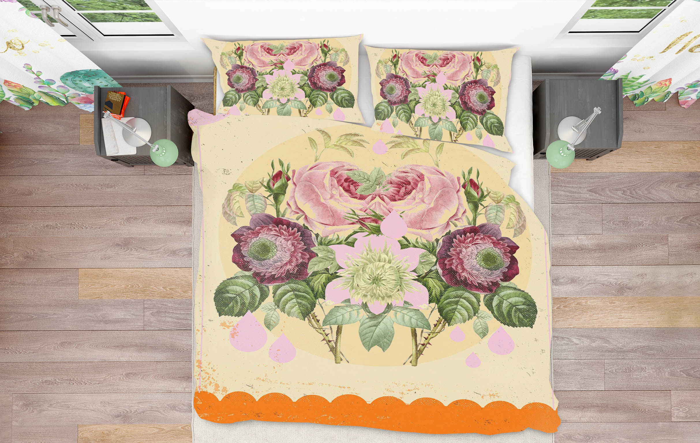 3D Flower Cluster 2111 Showdeer Bedding Bed Pillowcases Quilt