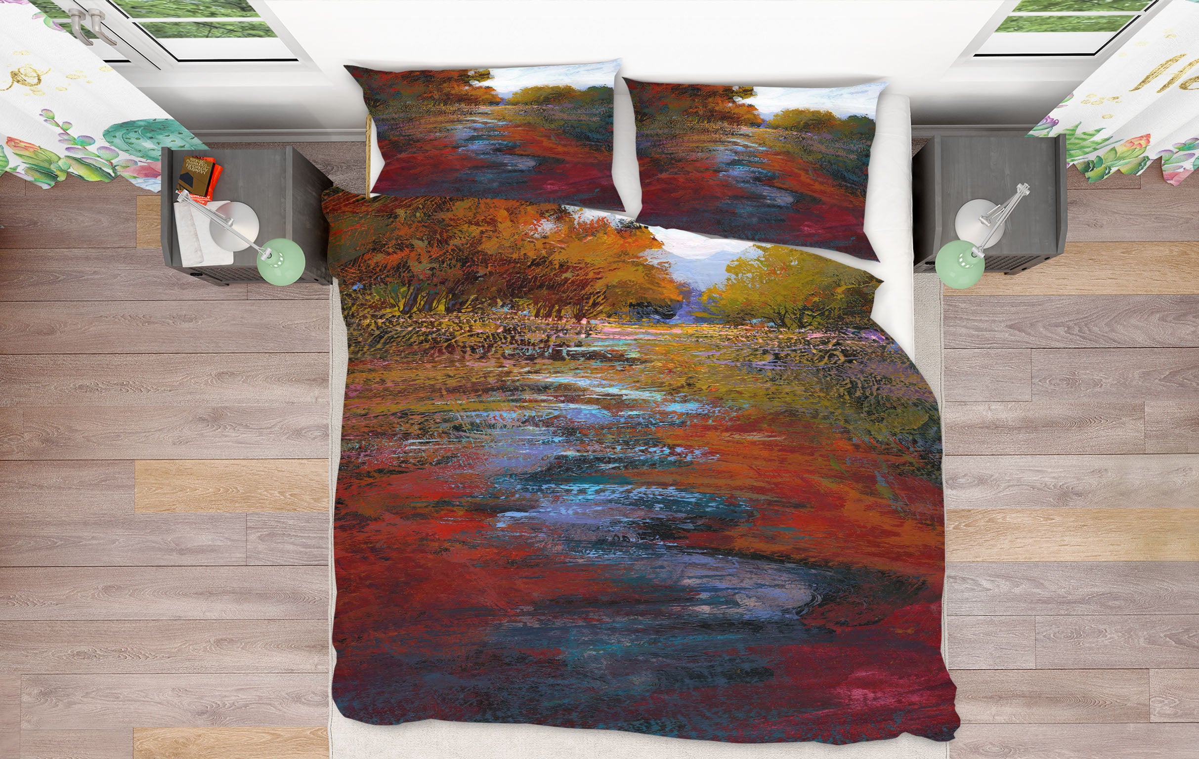 3D Autumn Maple 1045 Michael Tienhaara Bedding Bed Pillowcases Quilt