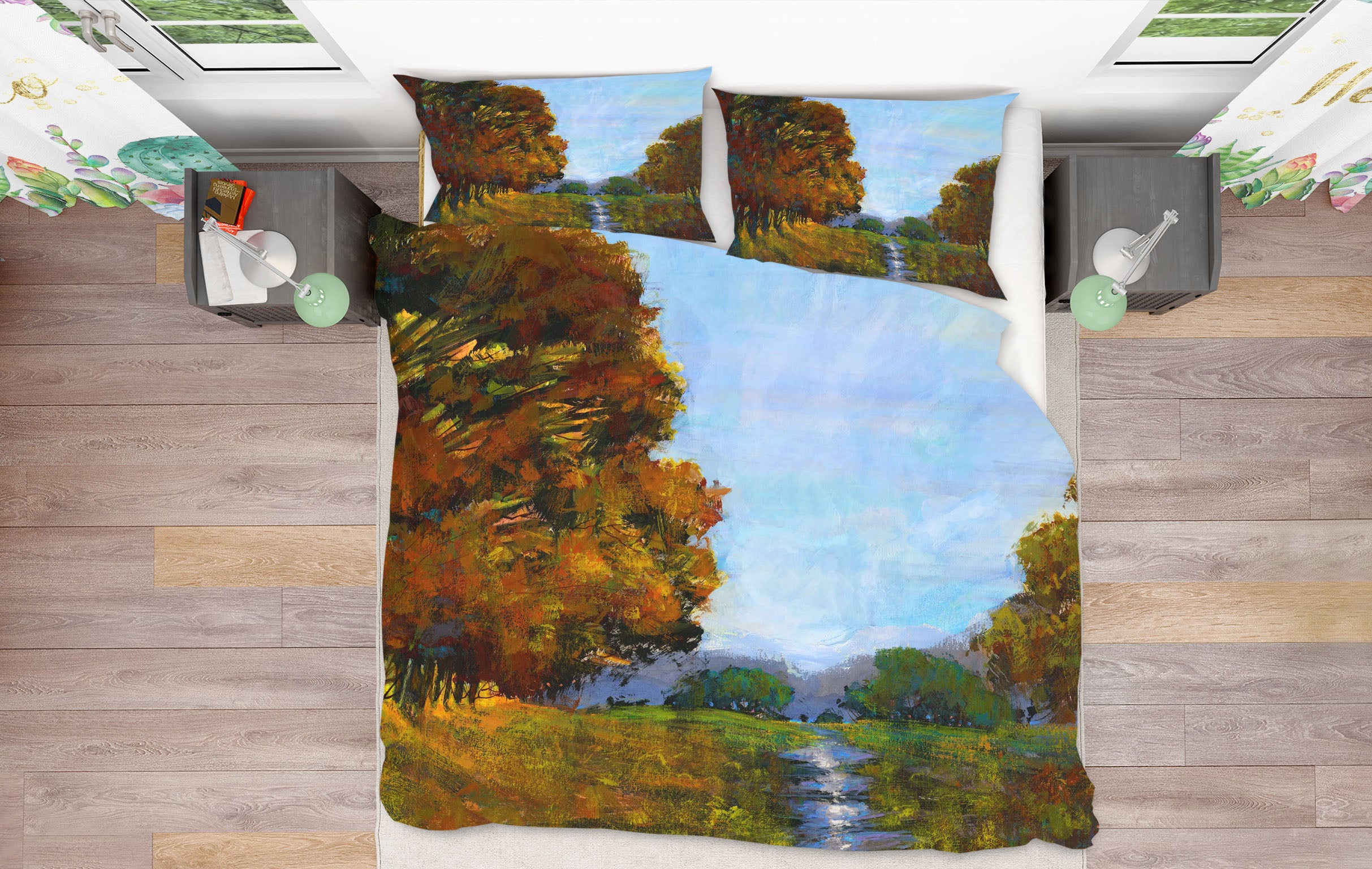 3D Lush Tree River 1017 Michael Tienhaara Bedding Bed Pillowcases Quilt
