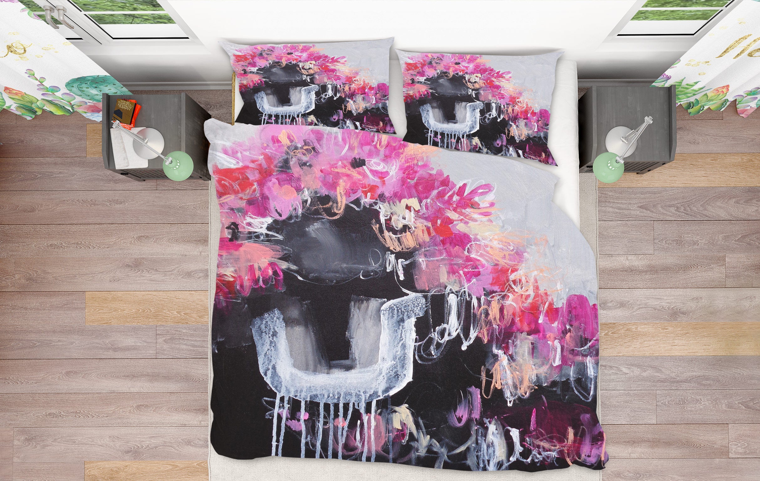 3D Pink Flower 1229 Misako Chida Bedding Bed Pillowcases Quilt Cover Duvet Cover