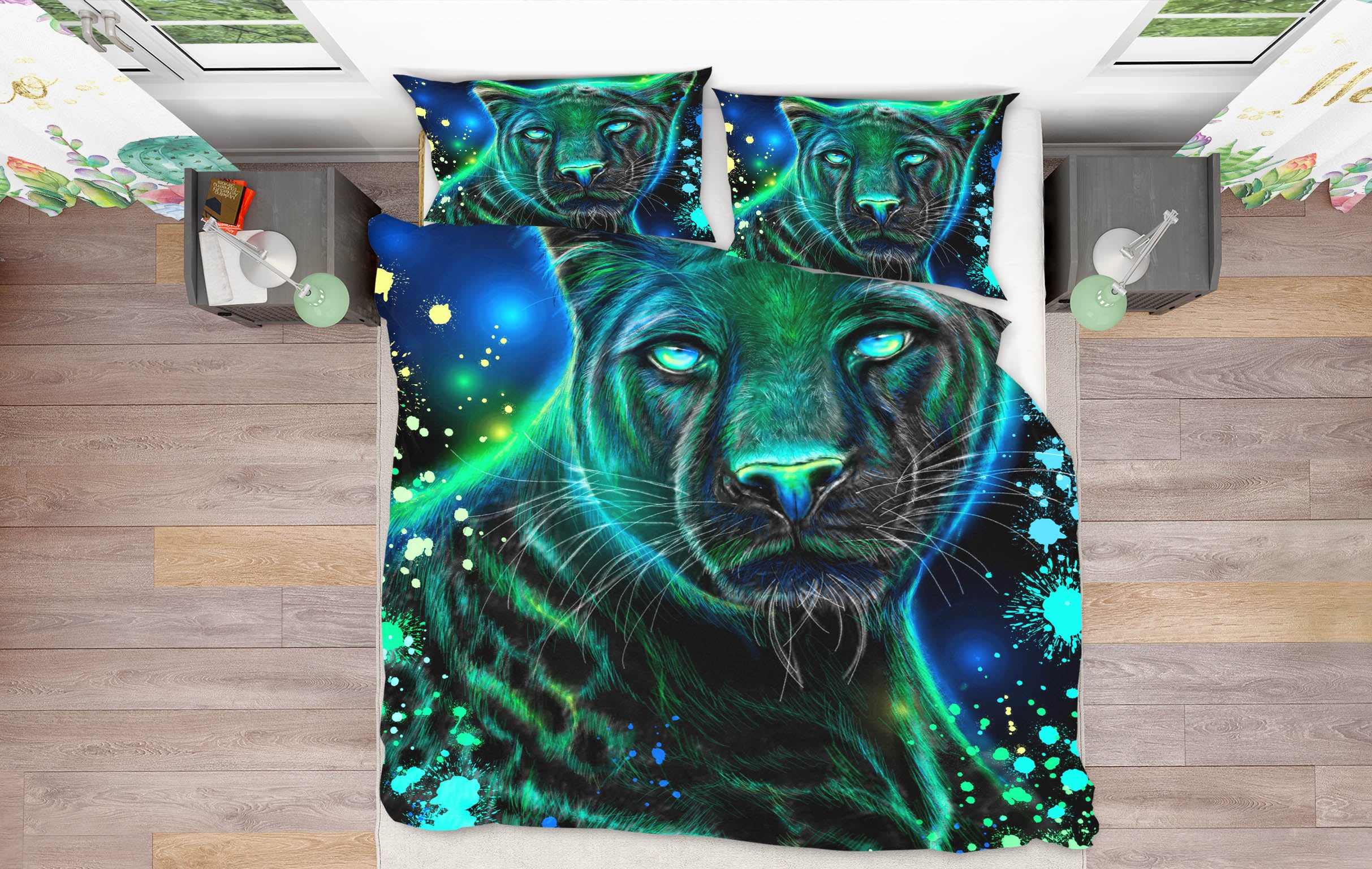 3D Watercolor Leopard 8574 Sheena Pike Bedding Bed Pillowcases Quilt Cover Duvet Cover