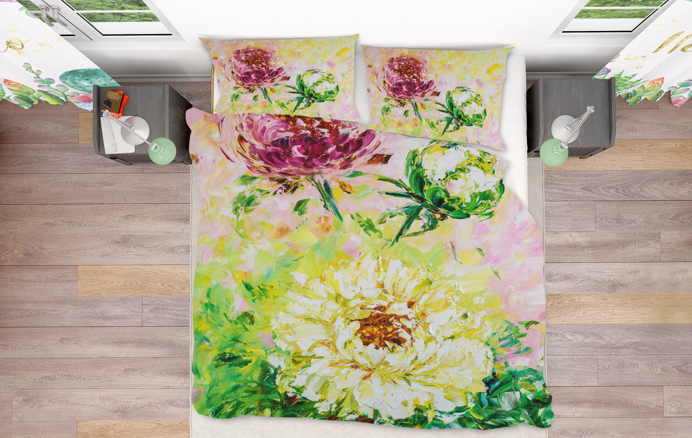 3D Painted Chrysanthemum 578 Skromova Marina Bedding Bed Pillowcases Quilt