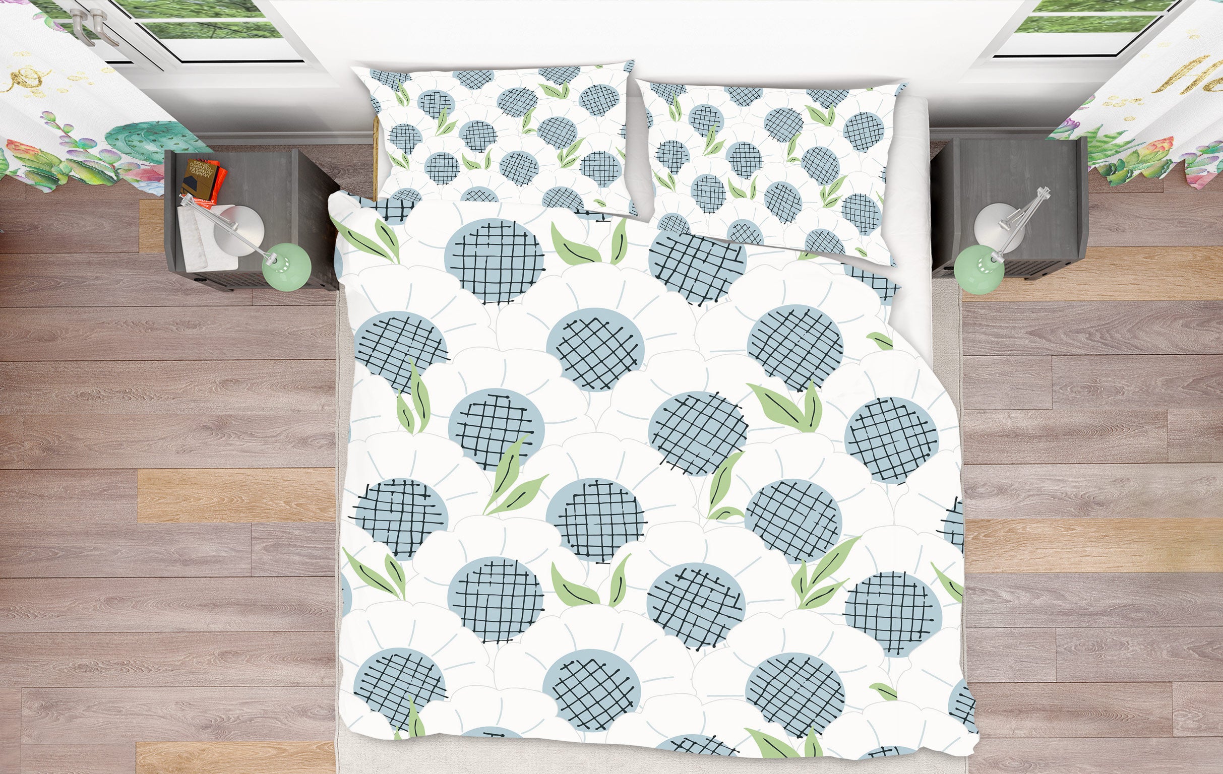 3D White Flowers 109137 Kashmira Jayaprakash Bedding Bed Pillowcases Quilt