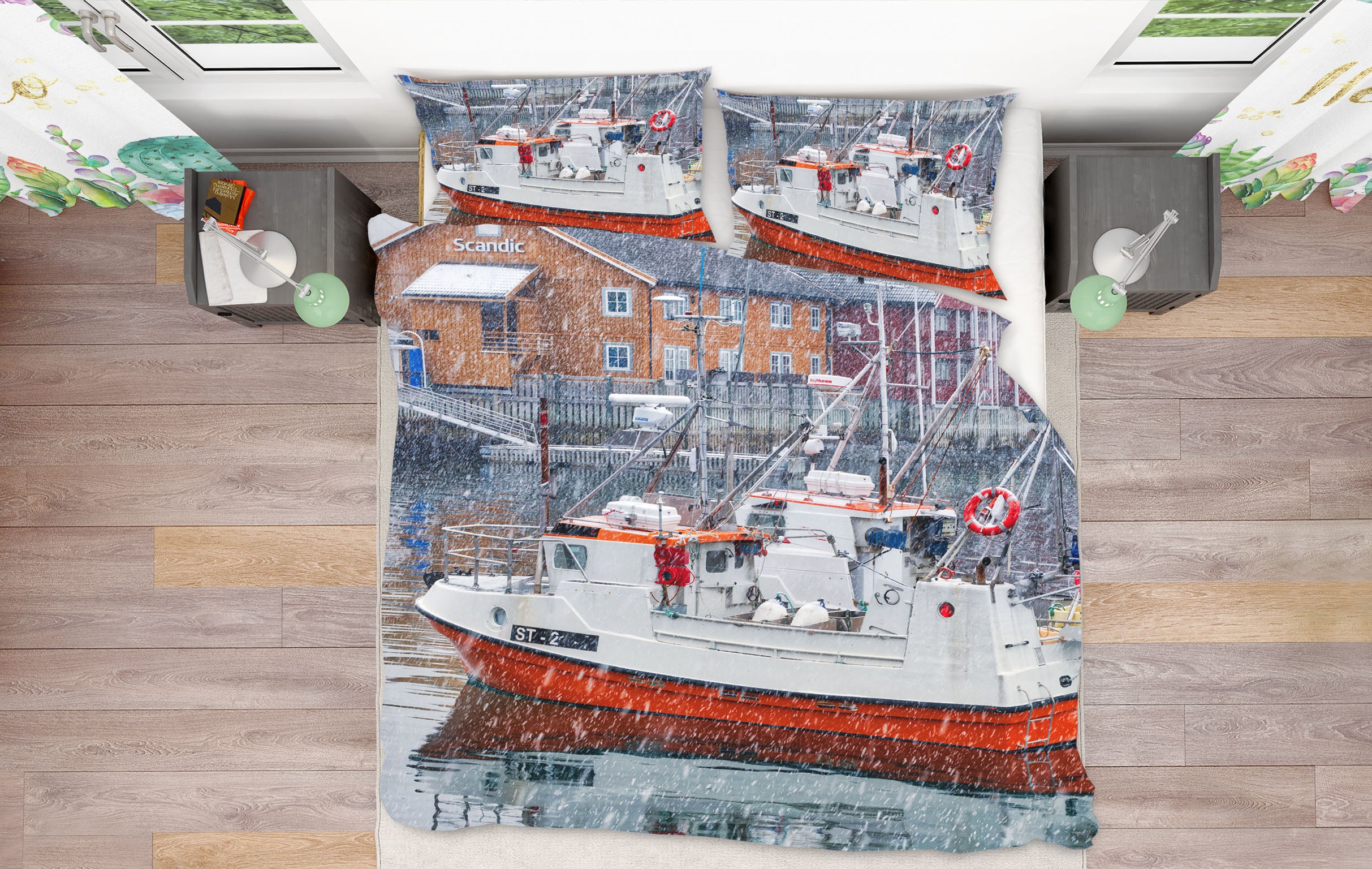 3D Arctic Seaport 005 Marco Carmassi Bedding Bed Pillowcases Quilt