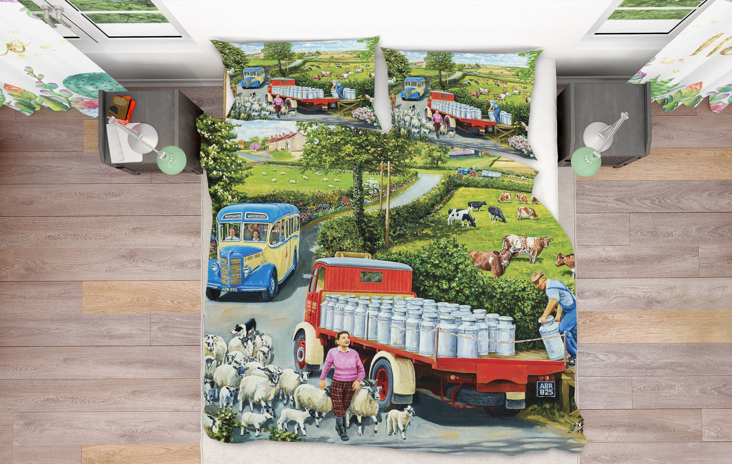 3D The Country Bus 2059 Trevor Mitchell bedding Bed Pillowcases Quilt