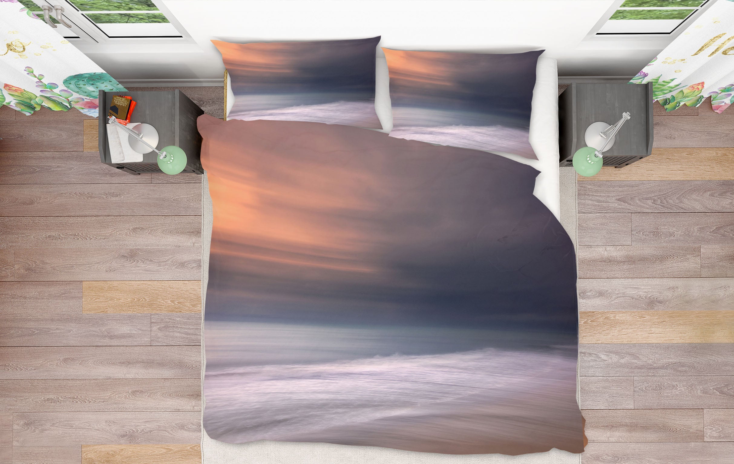 3D Sunset Sea 2143 Marco Carmassi Bedding Bed Pillowcases Quilt