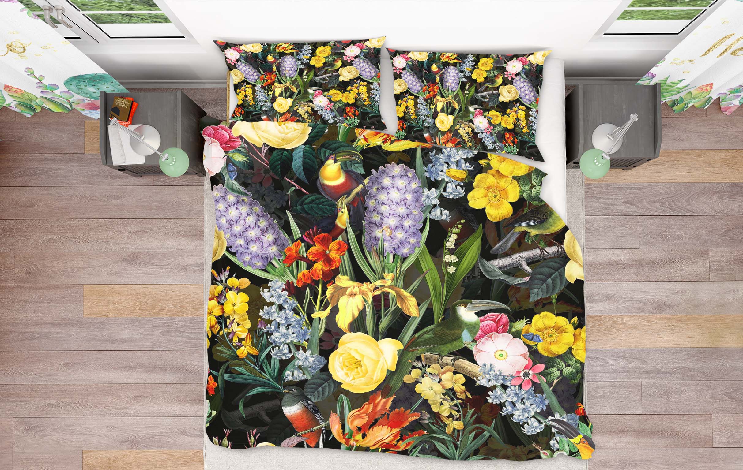 3D Violet Flower 171 Uta Naumann Bedding Bed Pillowcases Quilt