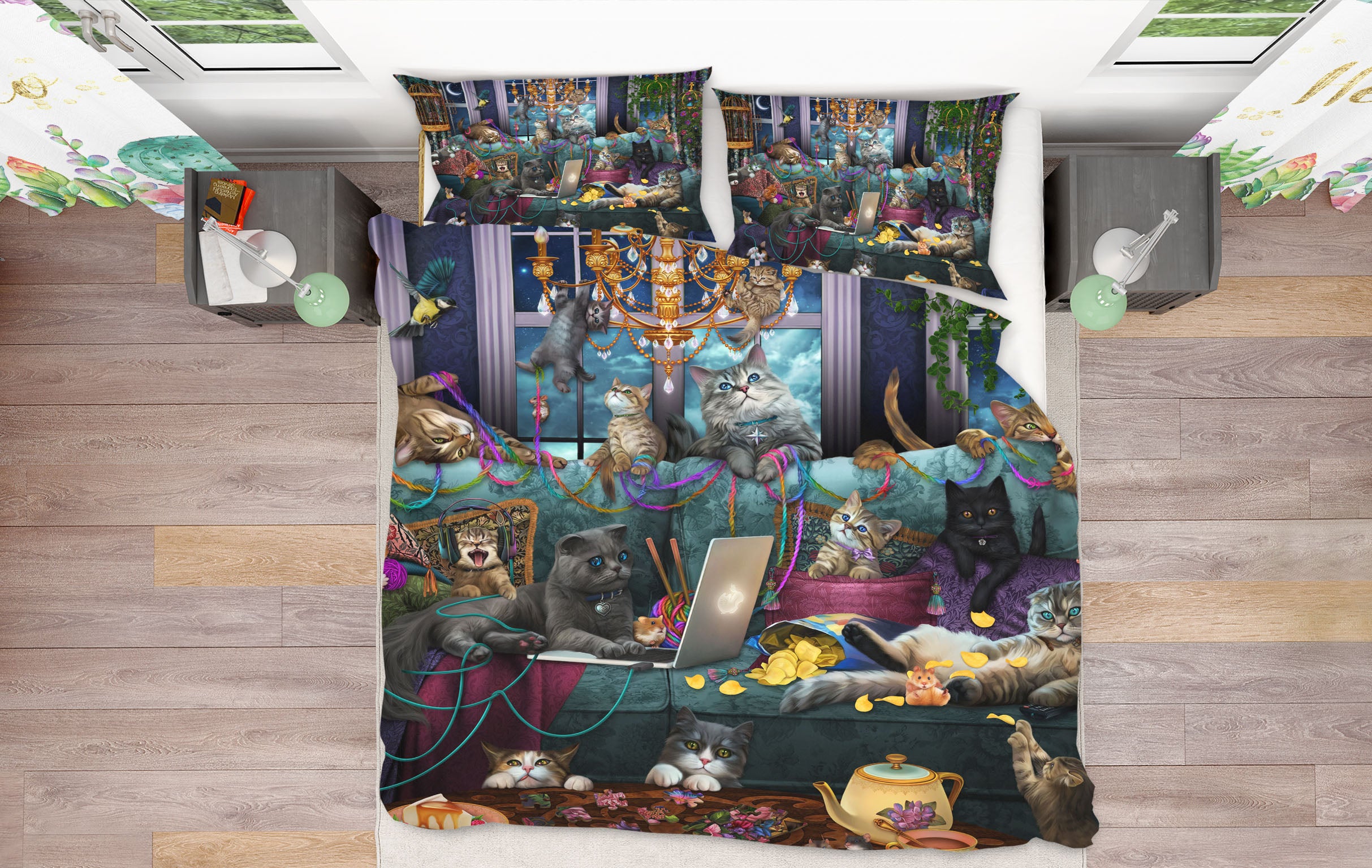 3D Sofa Cat 8814 Brigid Ashwood Bedding Bed Pillowcases Quilt Cover Duvet Cover