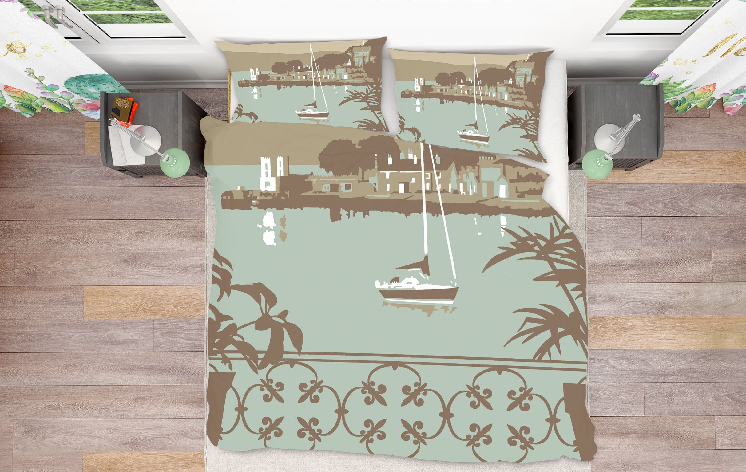 3D Sandbanks Balcony 2052 Steve Read Bedding Bed Pillowcases Quilt