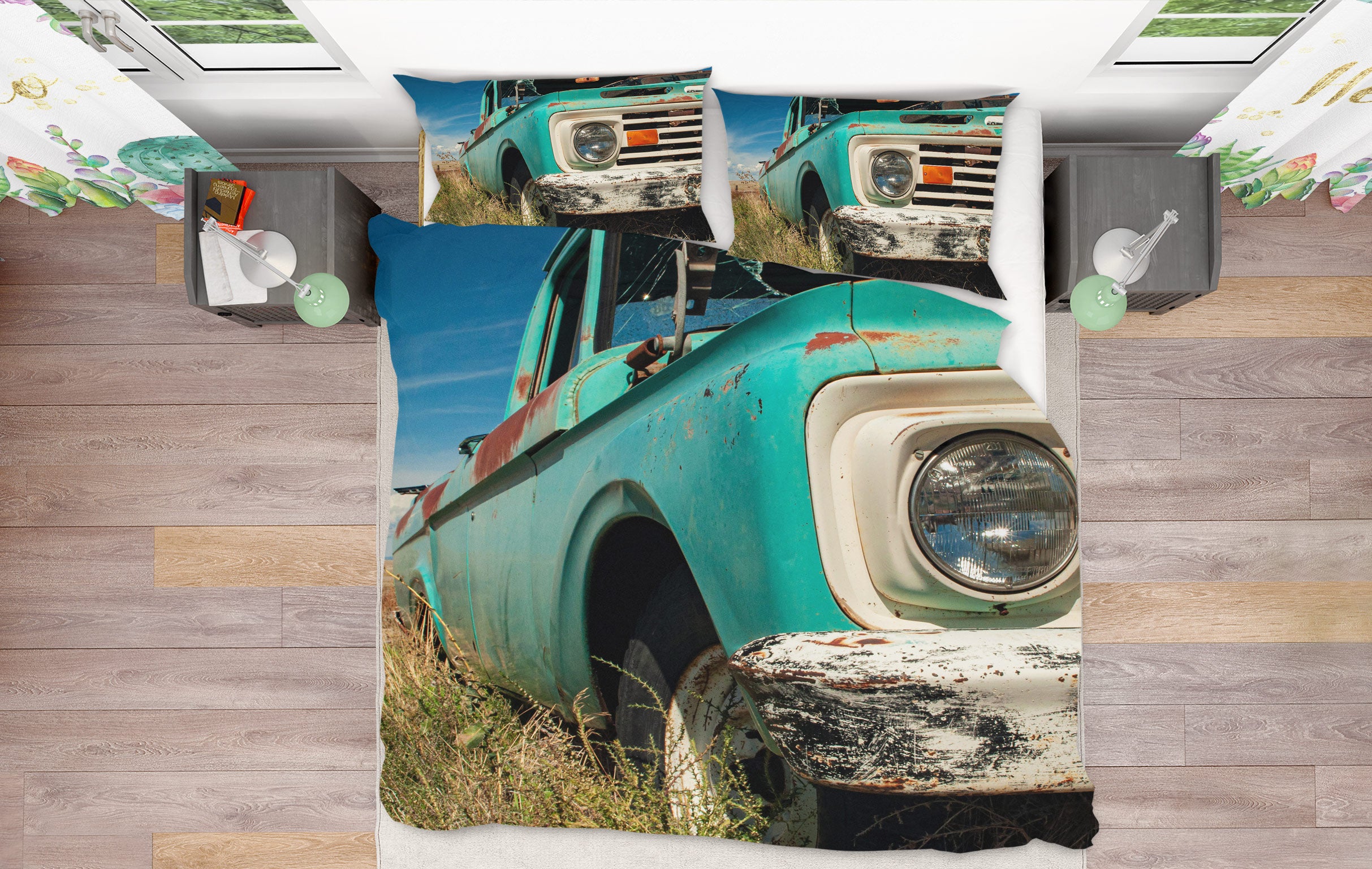 3D Scrap Car 8501 Beth Sheridan Bedding Bed Pillowcases Quilt