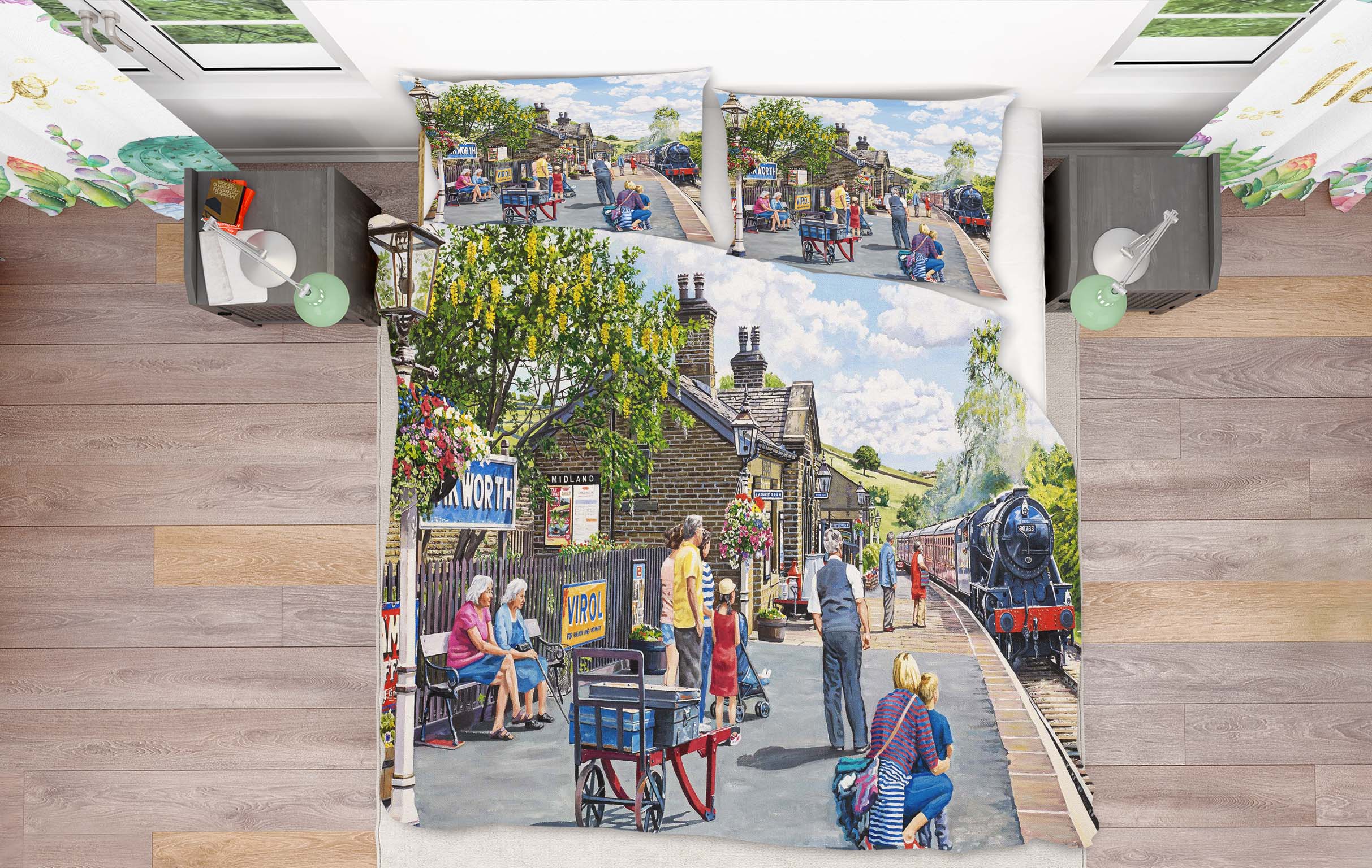 3D Oakworth Station 2041 Trevor Mitchell bedding Bed Pillowcases Quilt