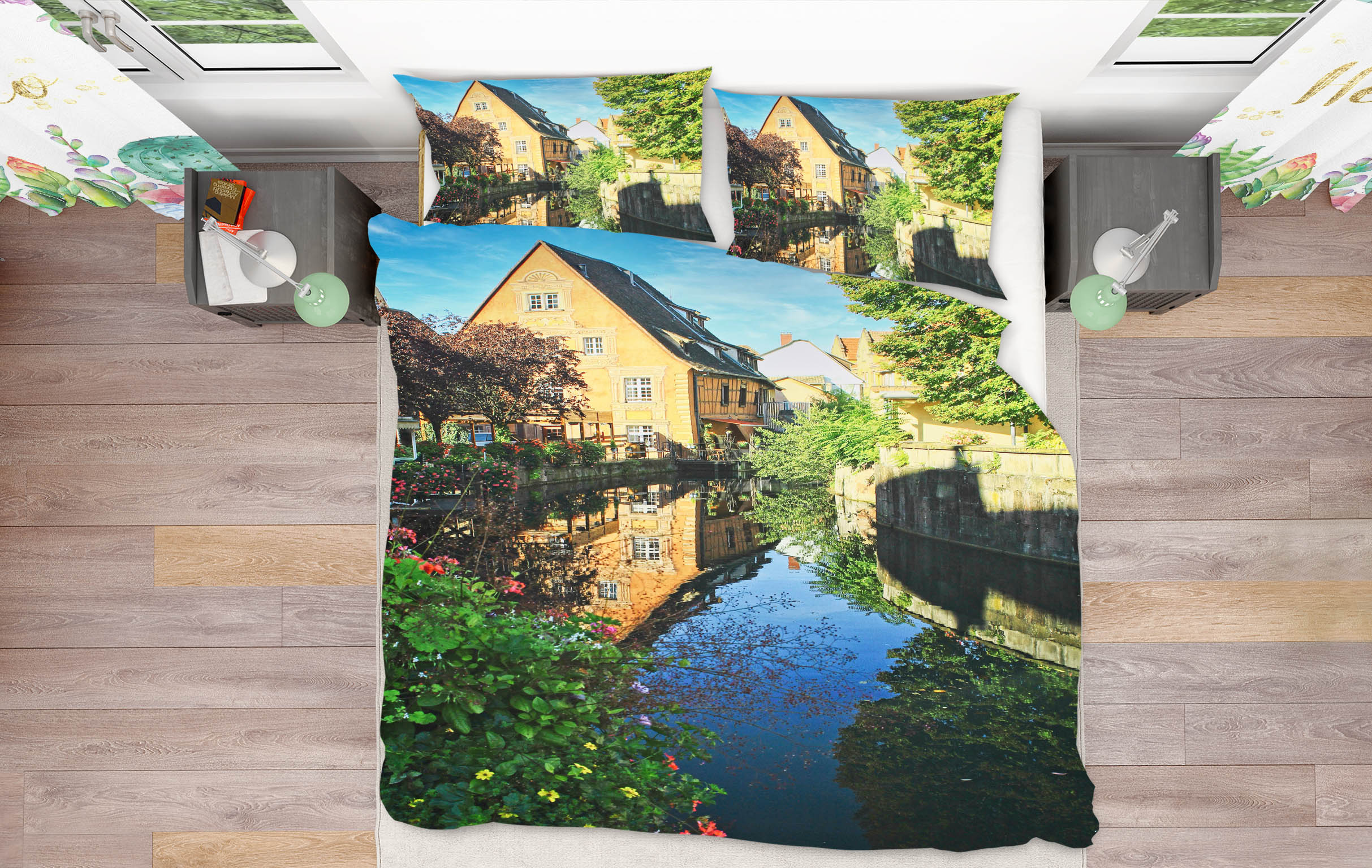 3D River Grass House 8667 Kathy Barefield Bedding Bed Pillowcases Quilt