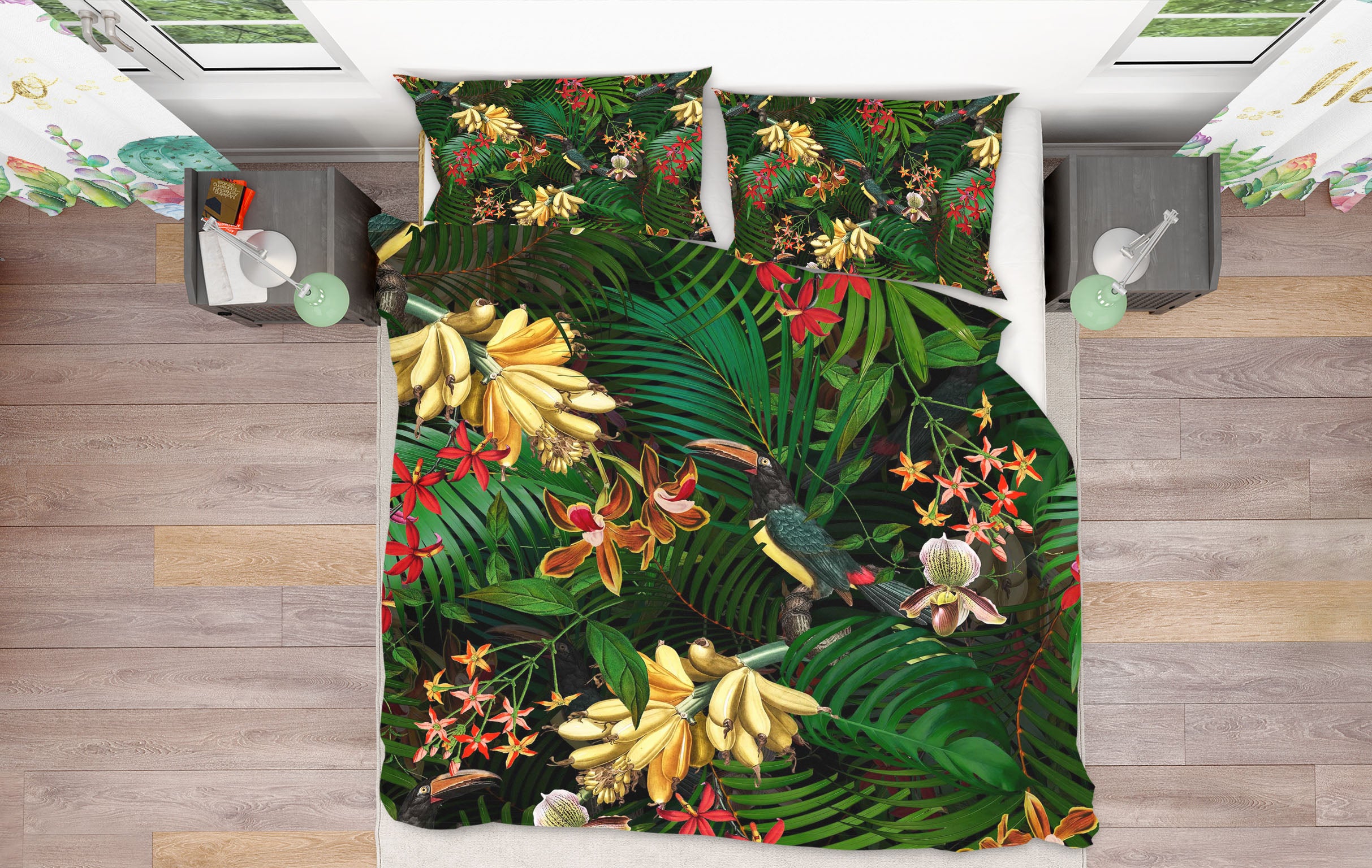 3D Banana Toucan 158 Uta Naumann Bedding Bed Pillowcases Quilt