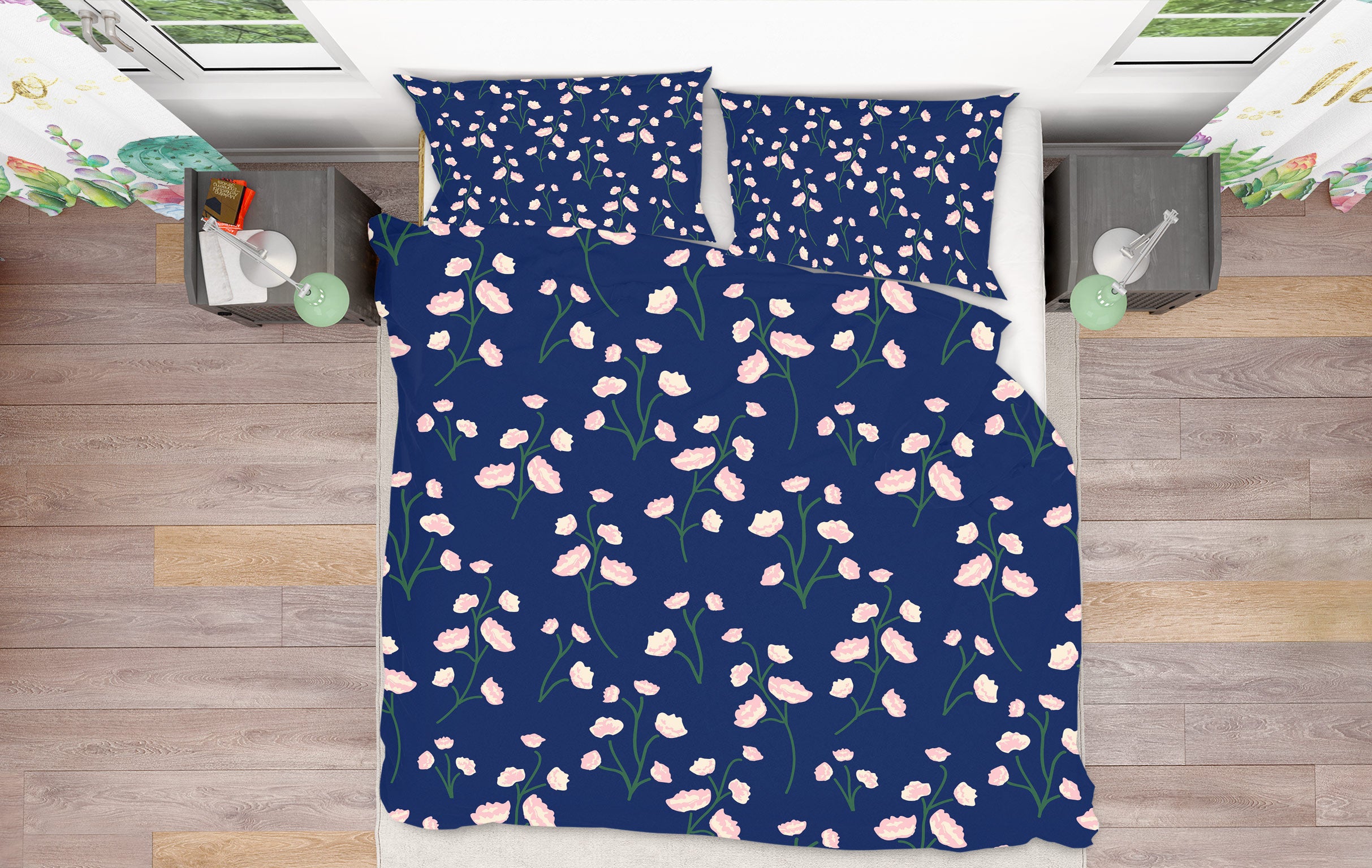 3D Pink Flower Vine 10991 Kashmira Jayaprakash Bedding Bed Pillowcases Quilt